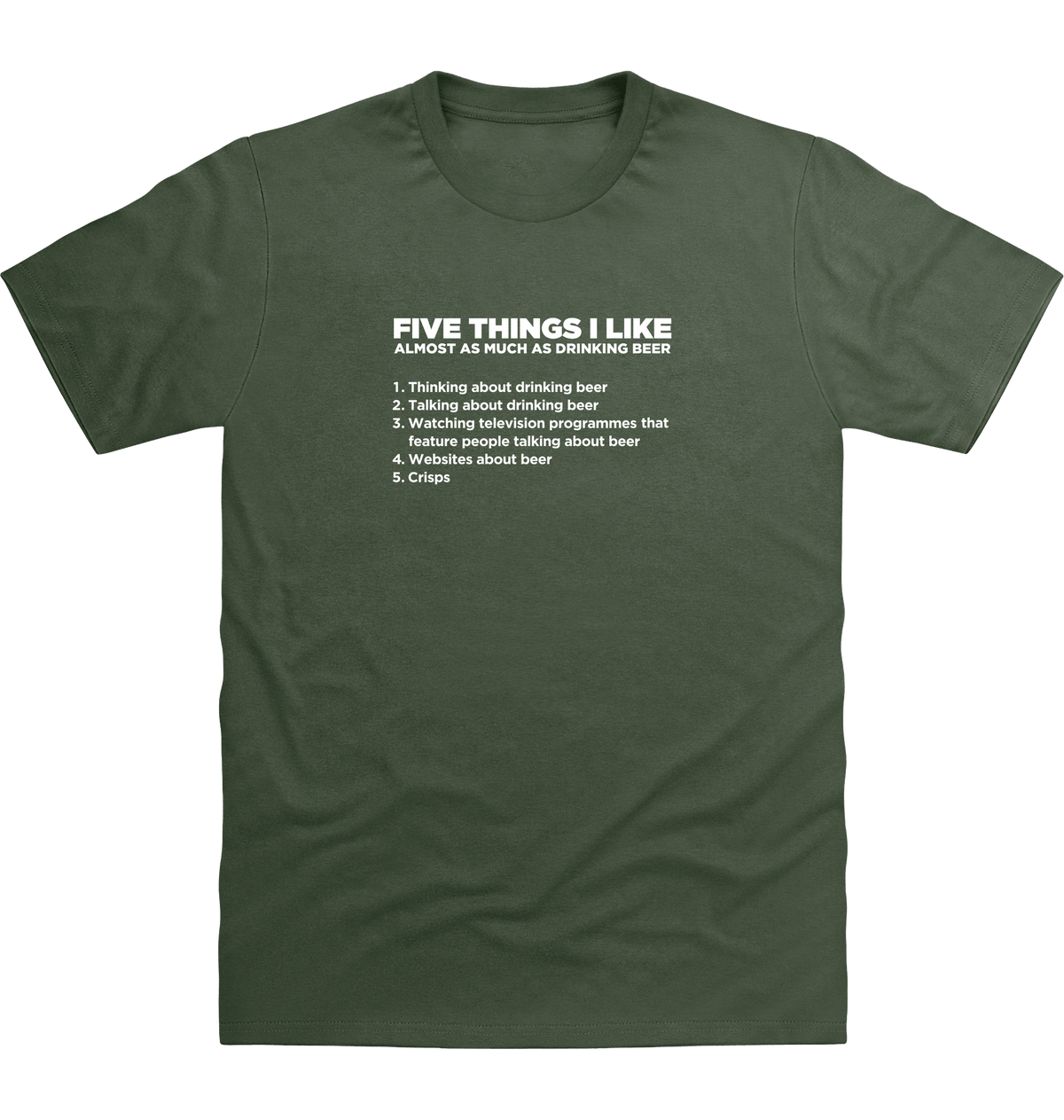 Earthy Green Printed T-shirt Front