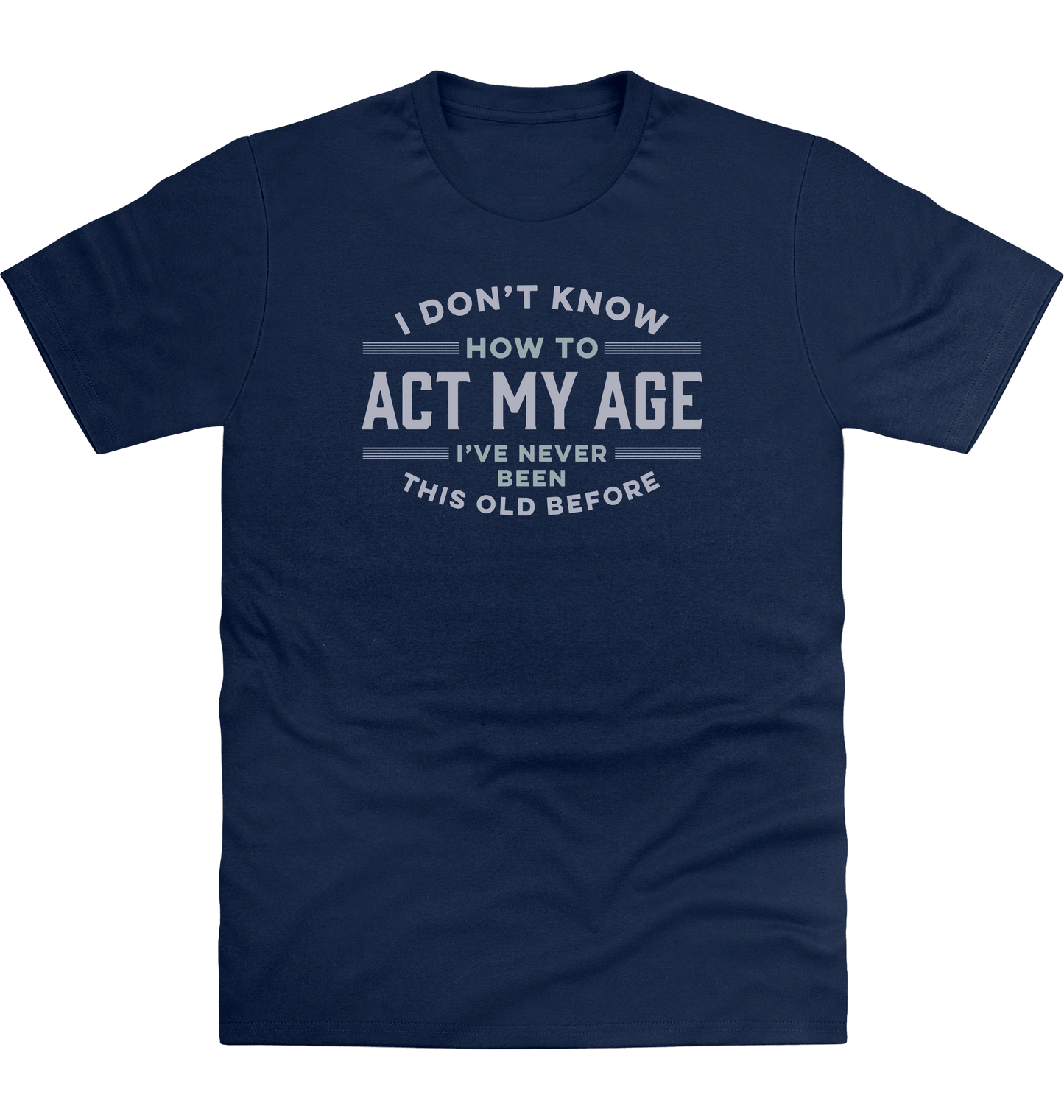 New French Navy Printed T-shirt Front