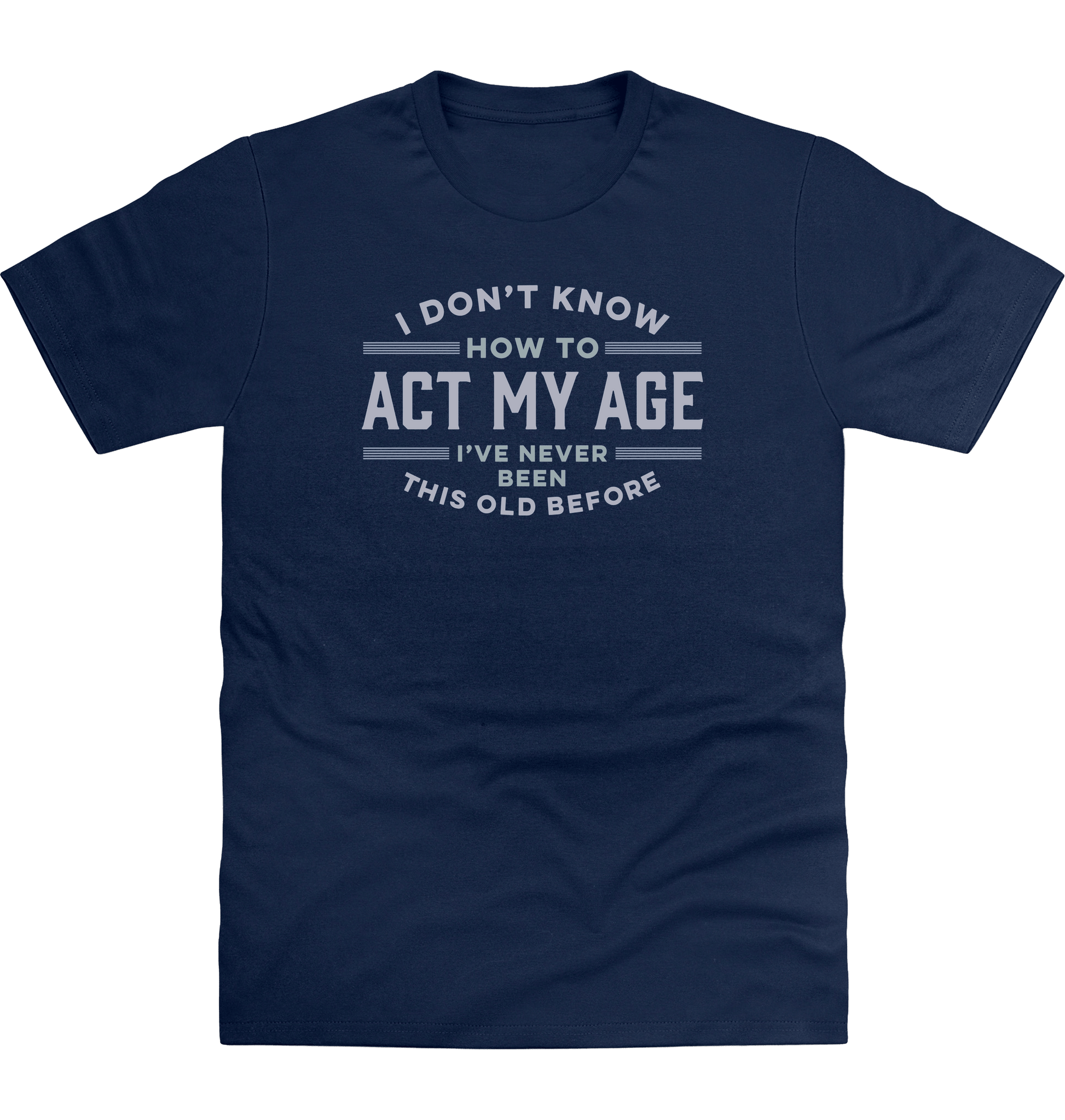 New French Navy Printed T-shirt Front