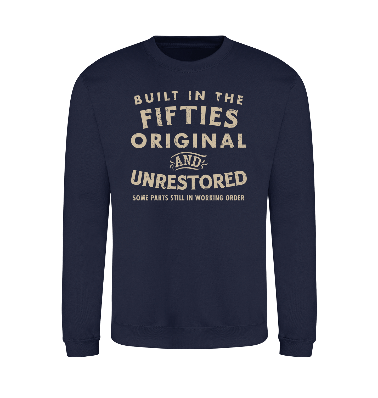 Oxford Navy Printed Sweater Front