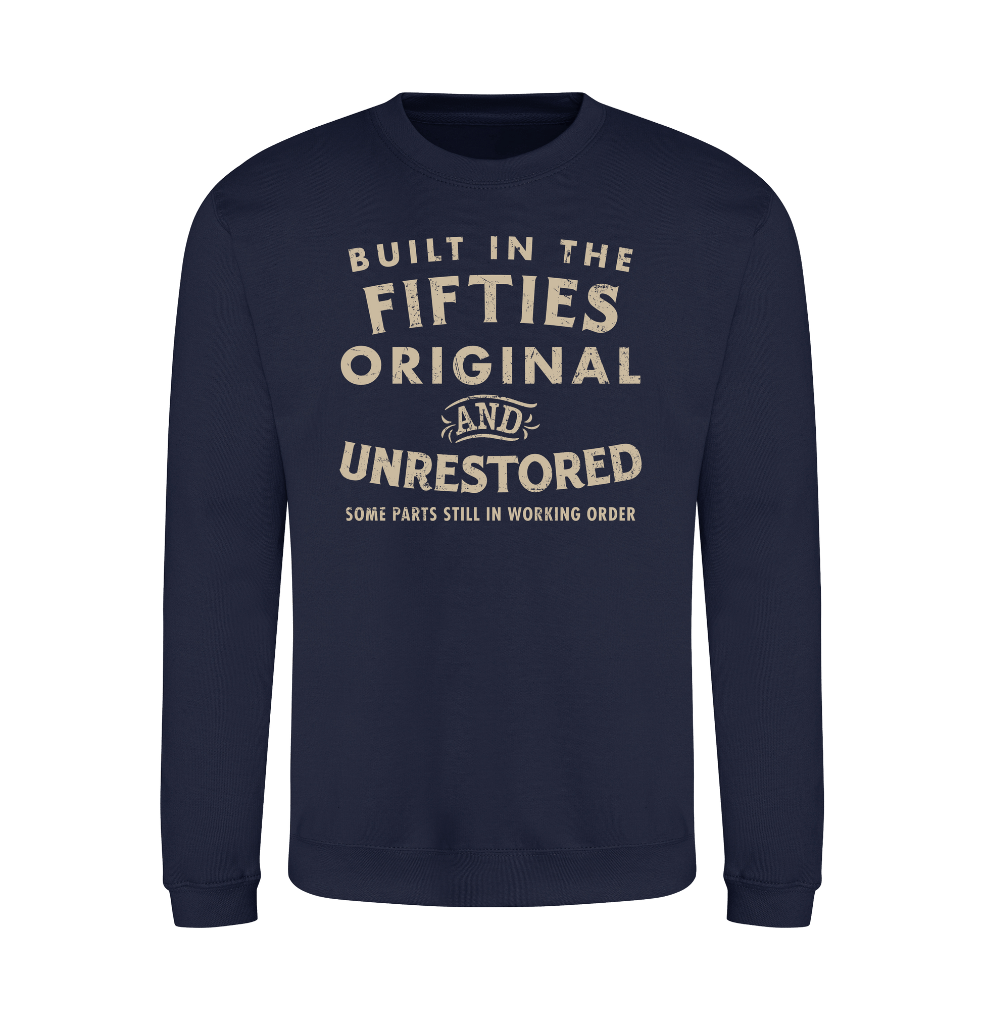 Oxford Navy Printed Sweater Front