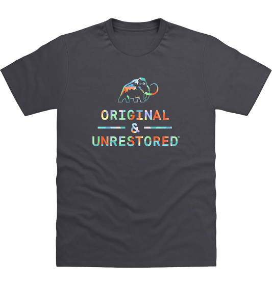 Solid Charcoal Printed T-shirt Front