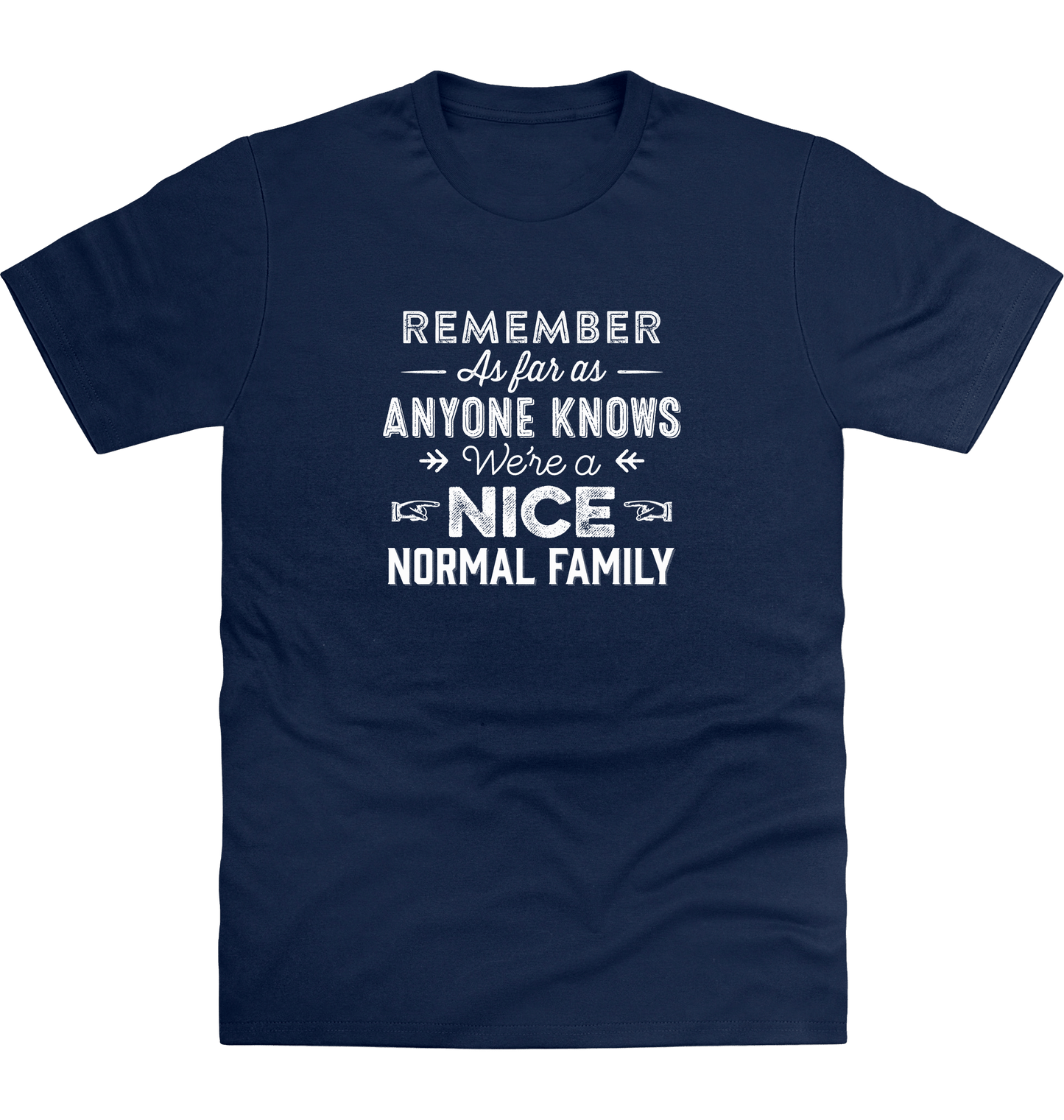 New French Navy Printed T-shirt Front