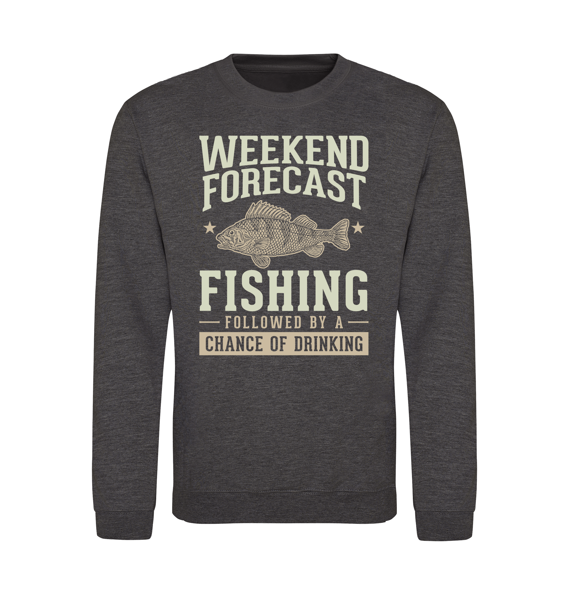 Charcoal Printed Sweater Front