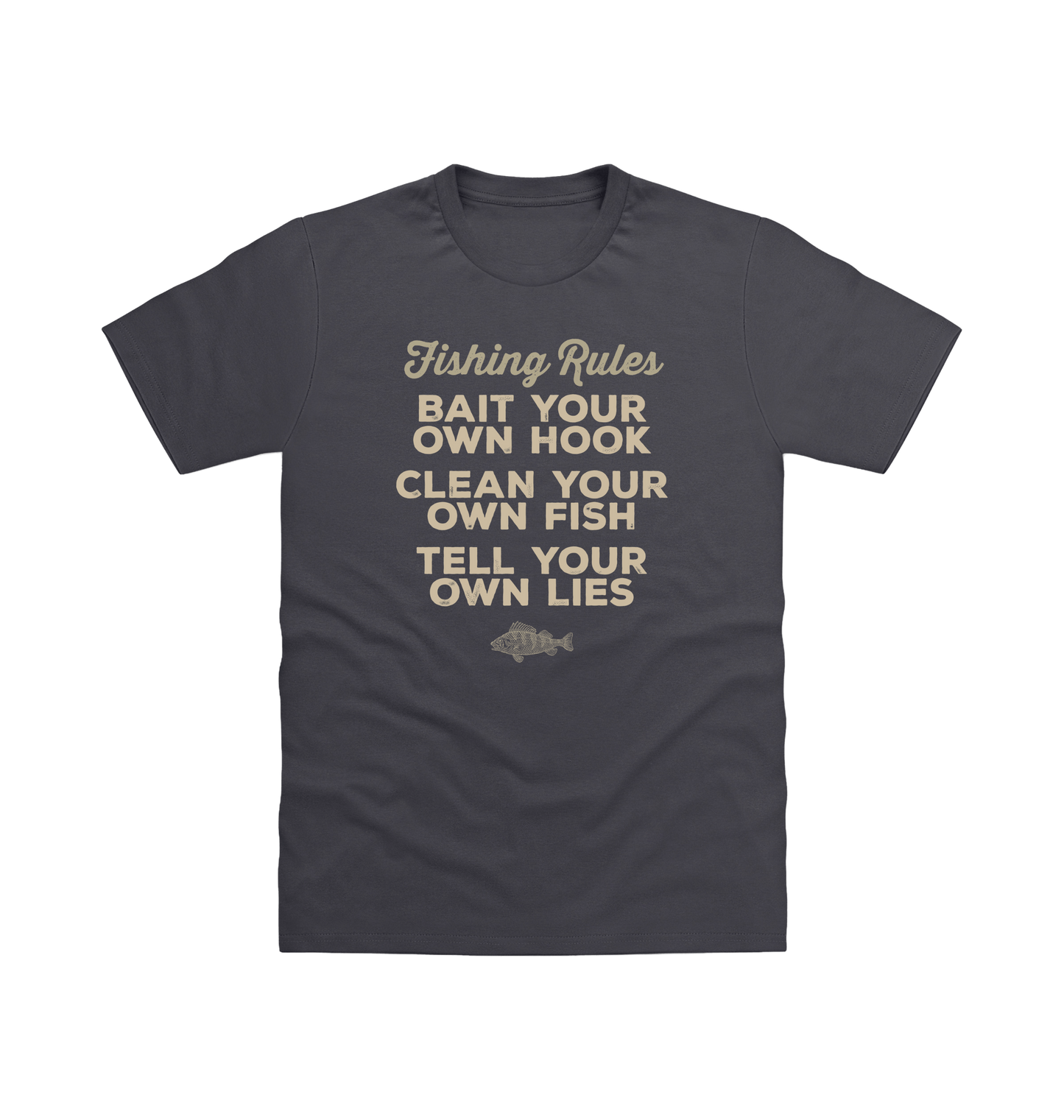 Solid Charcoal Printed T-shirt Front