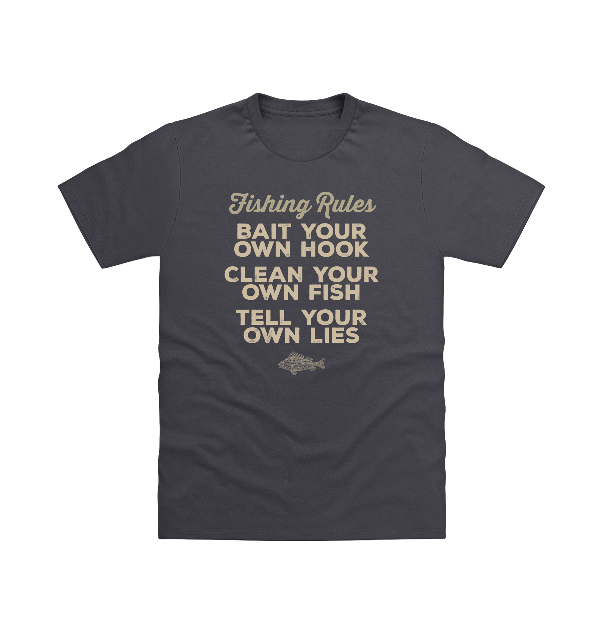 Solid Charcoal Printed T-shirt Front