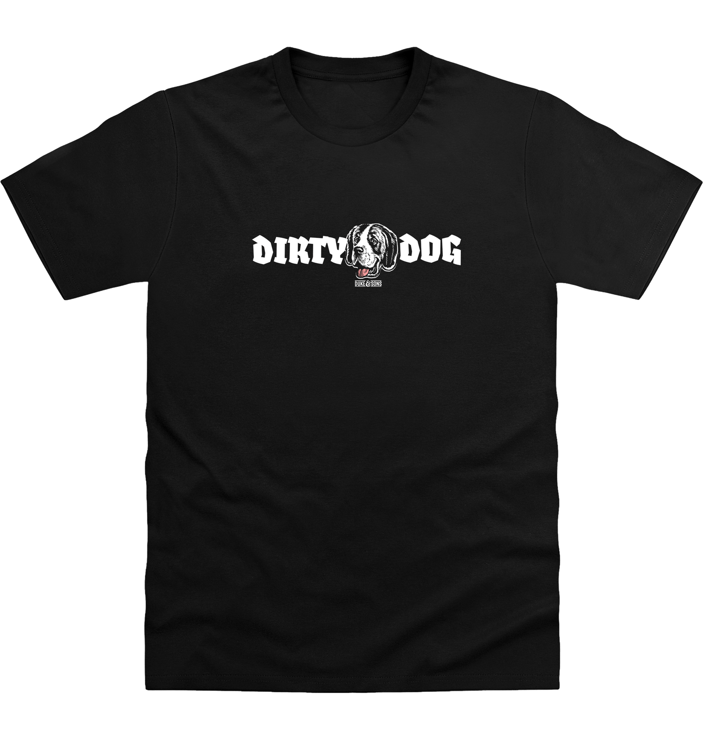Deep Black Printed T-shirt Front