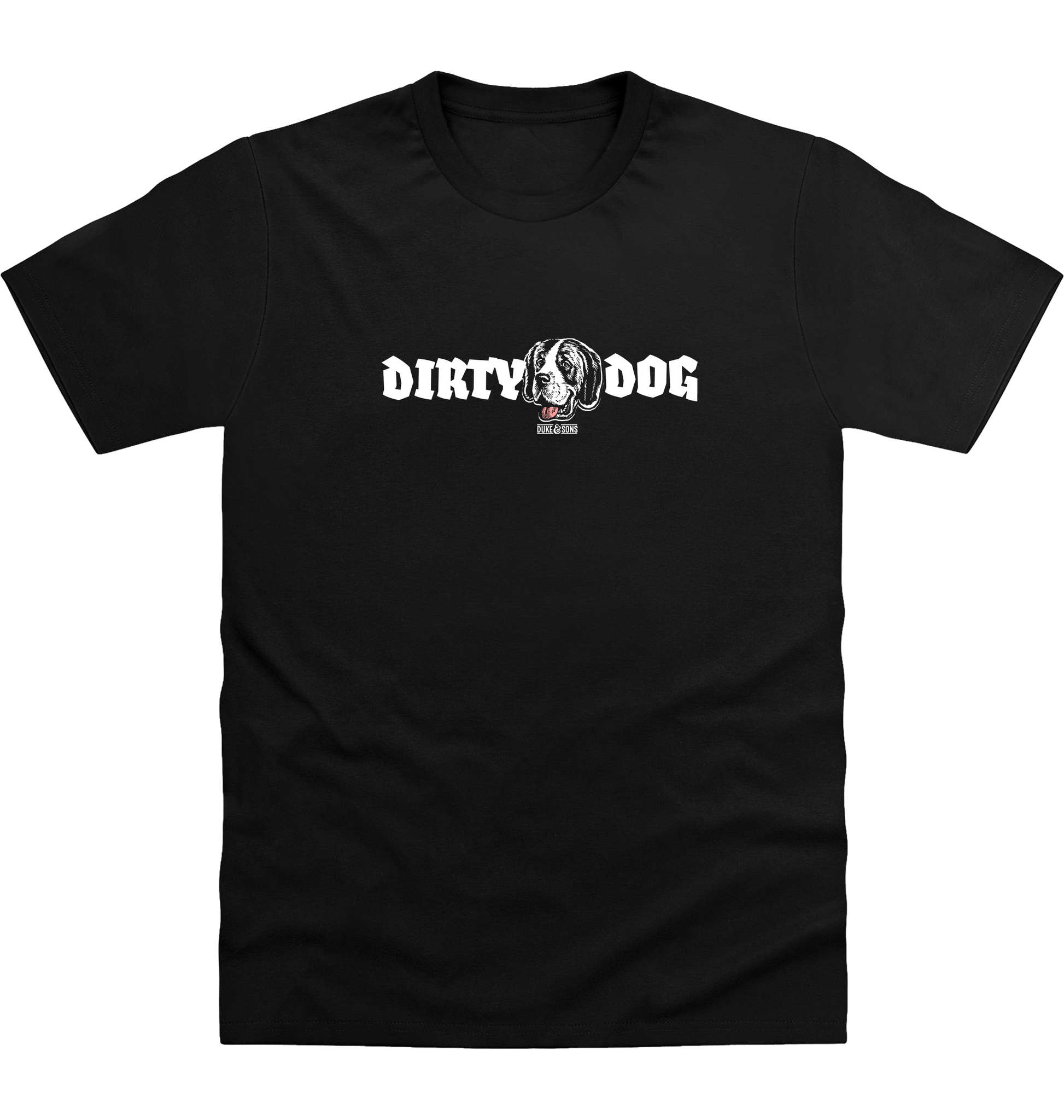 Deep Black Printed T-shirt Front