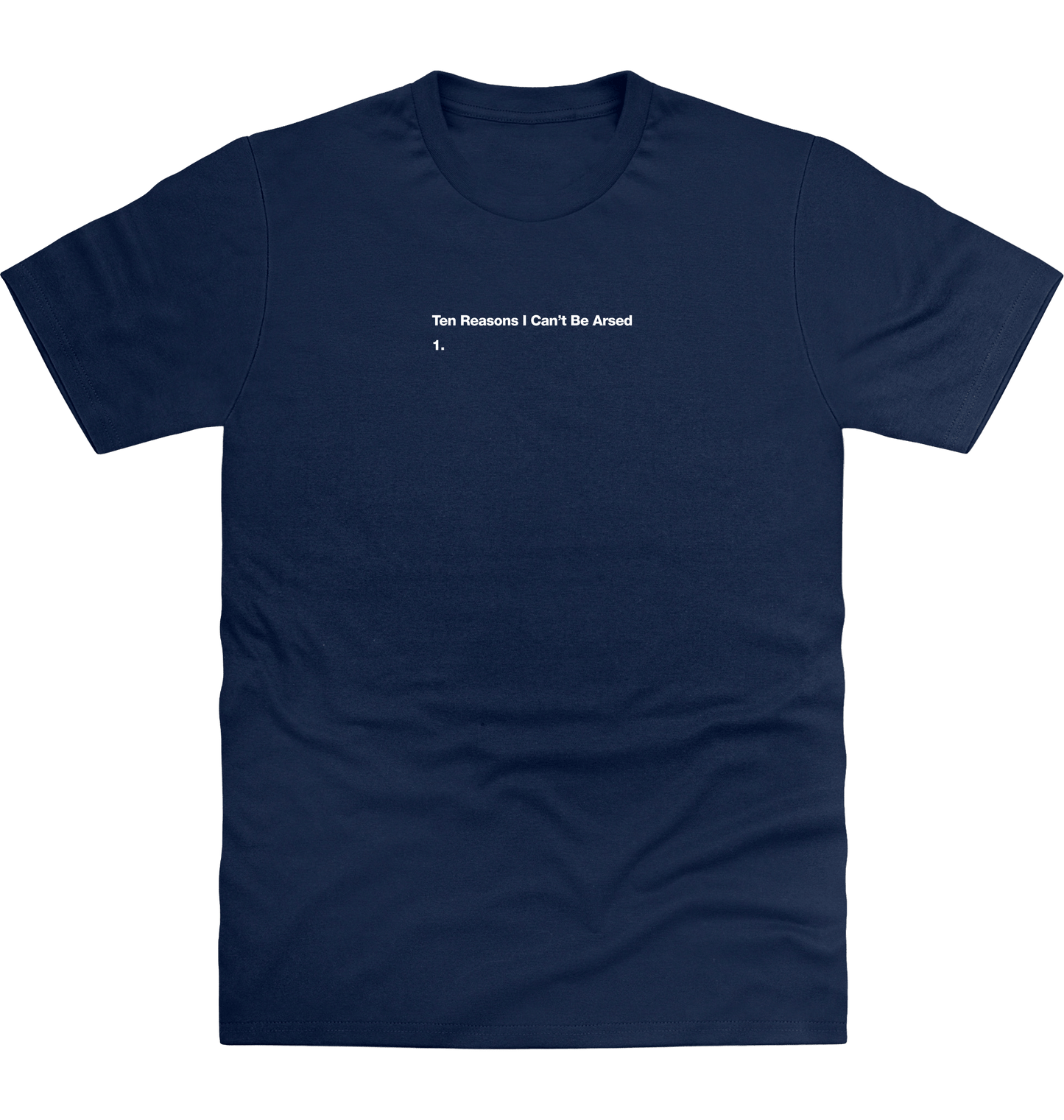 New French Navy Printed T-shirt Front