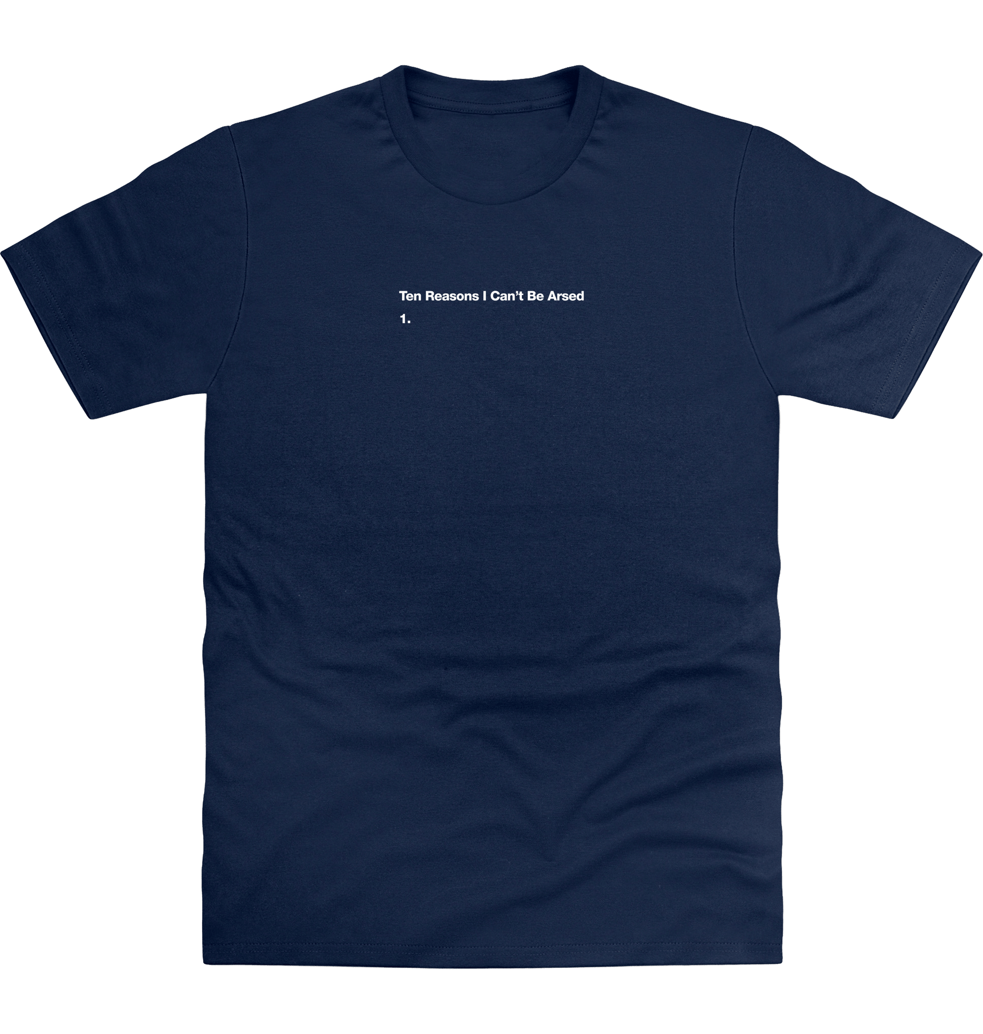 New French Navy Printed T-shirt Front