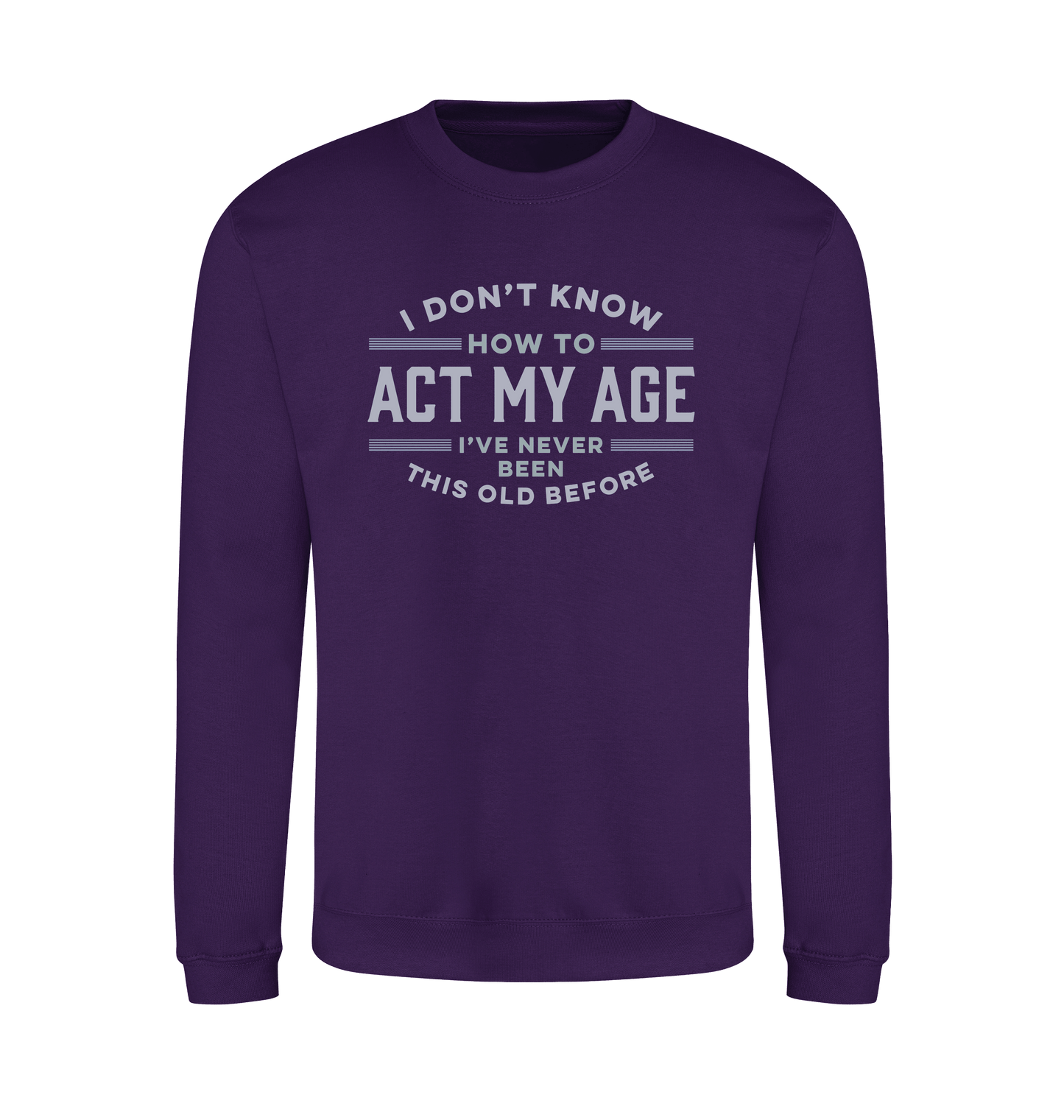 Purple Printed Sweater Front