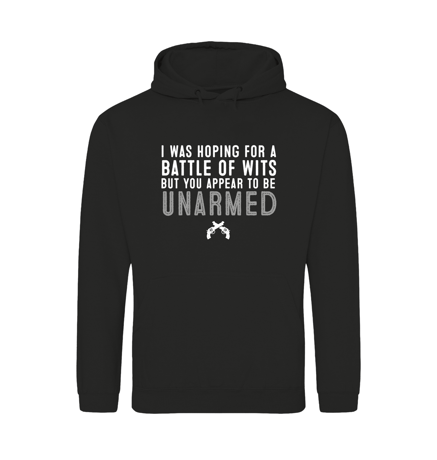 Jet Black Printed Hoody Front