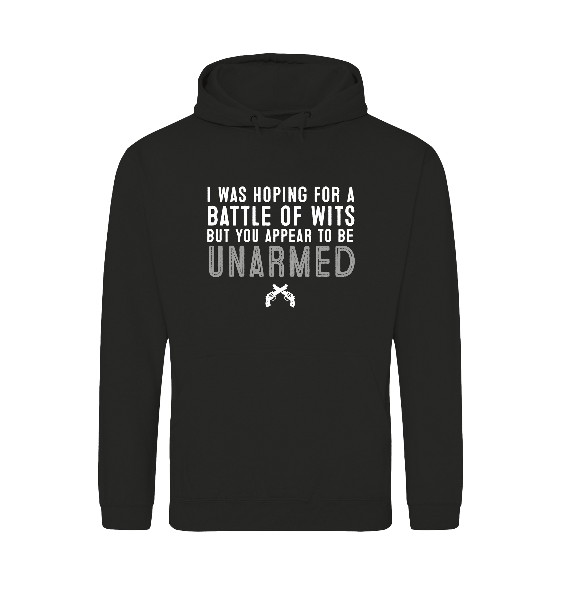 Jet Black Printed Hoody Front