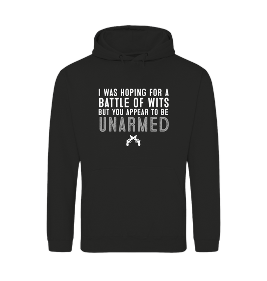 Jet Black Printed Hoody Front