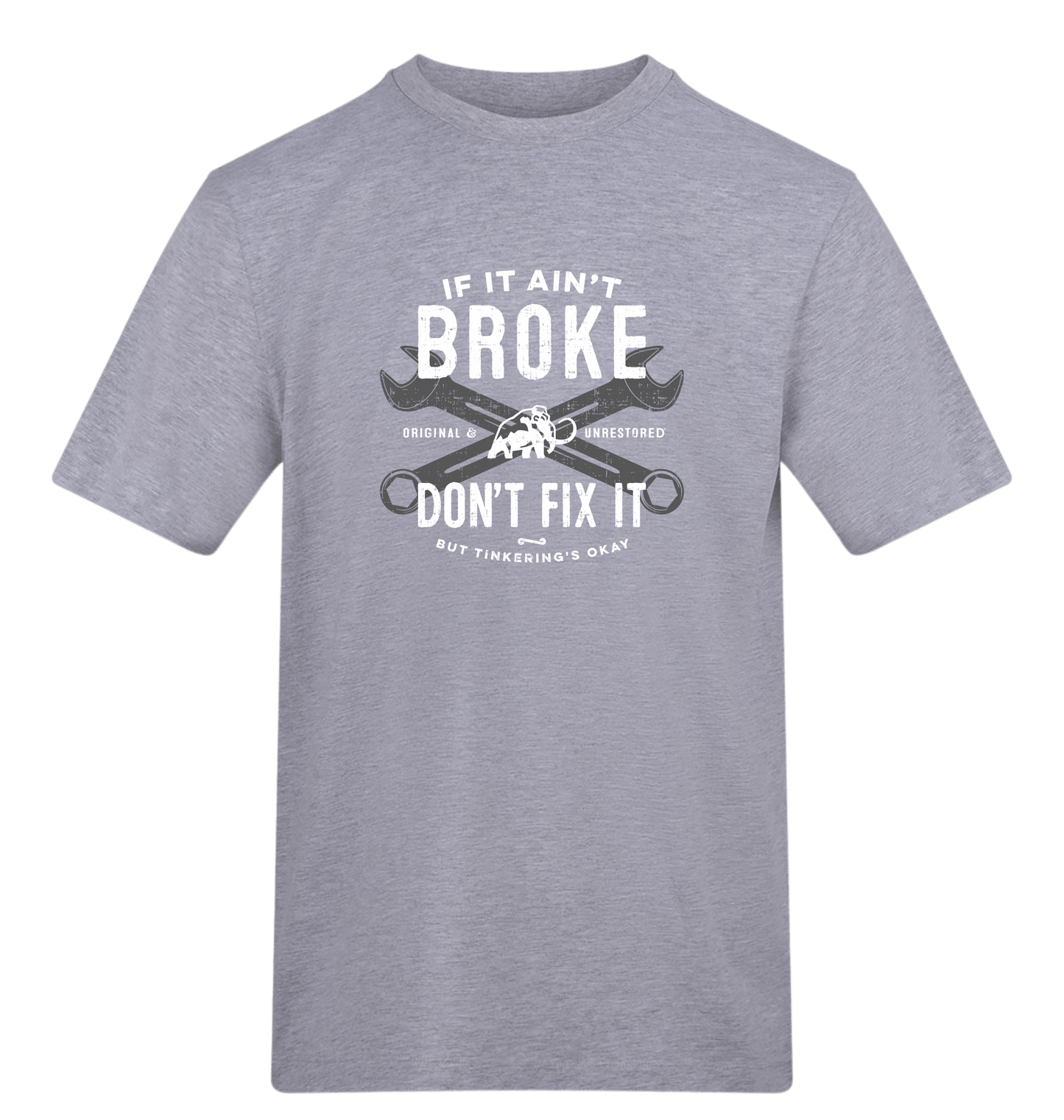 Heather Grey Printed T-shirt Front
