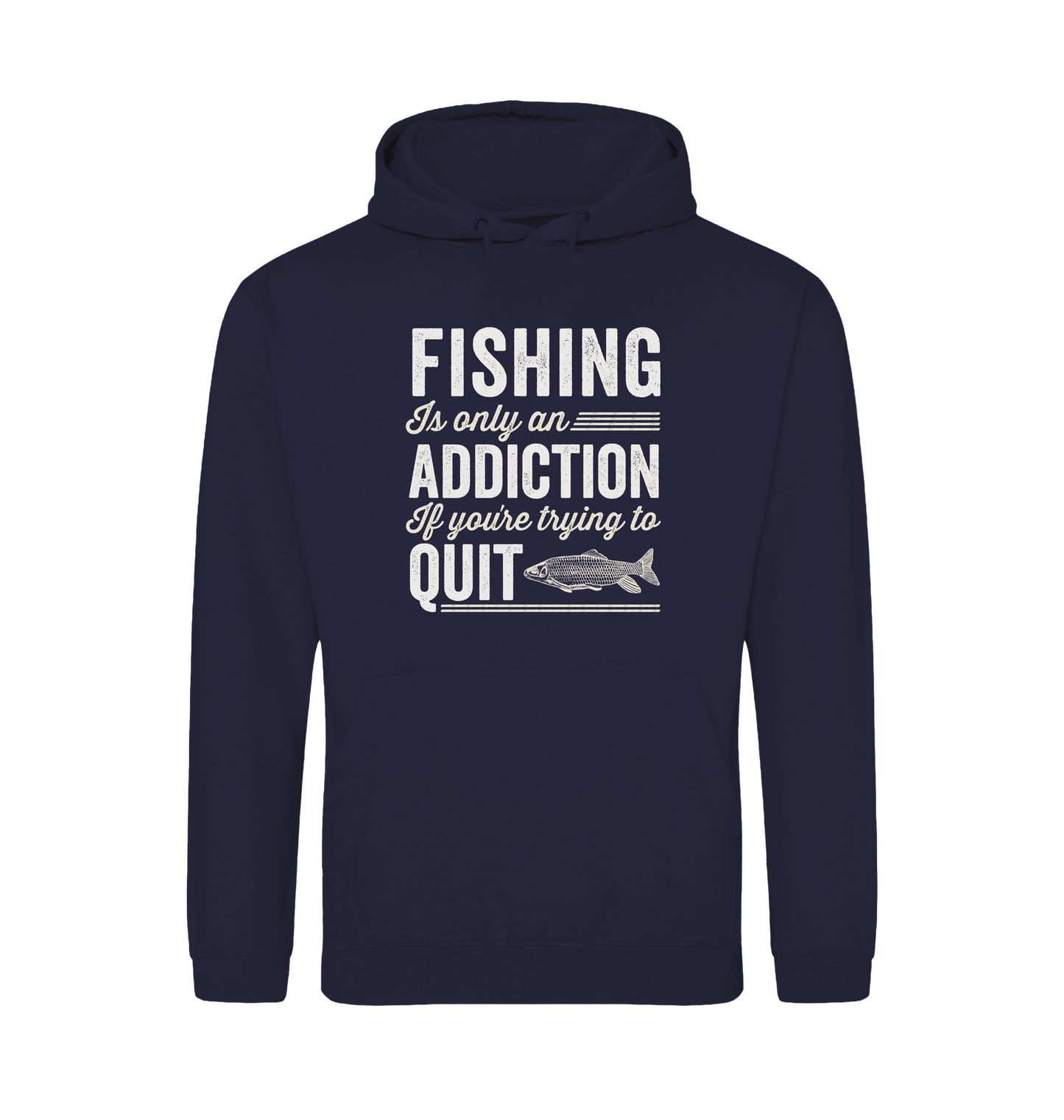 Oxford Navy Printed Hoody Front