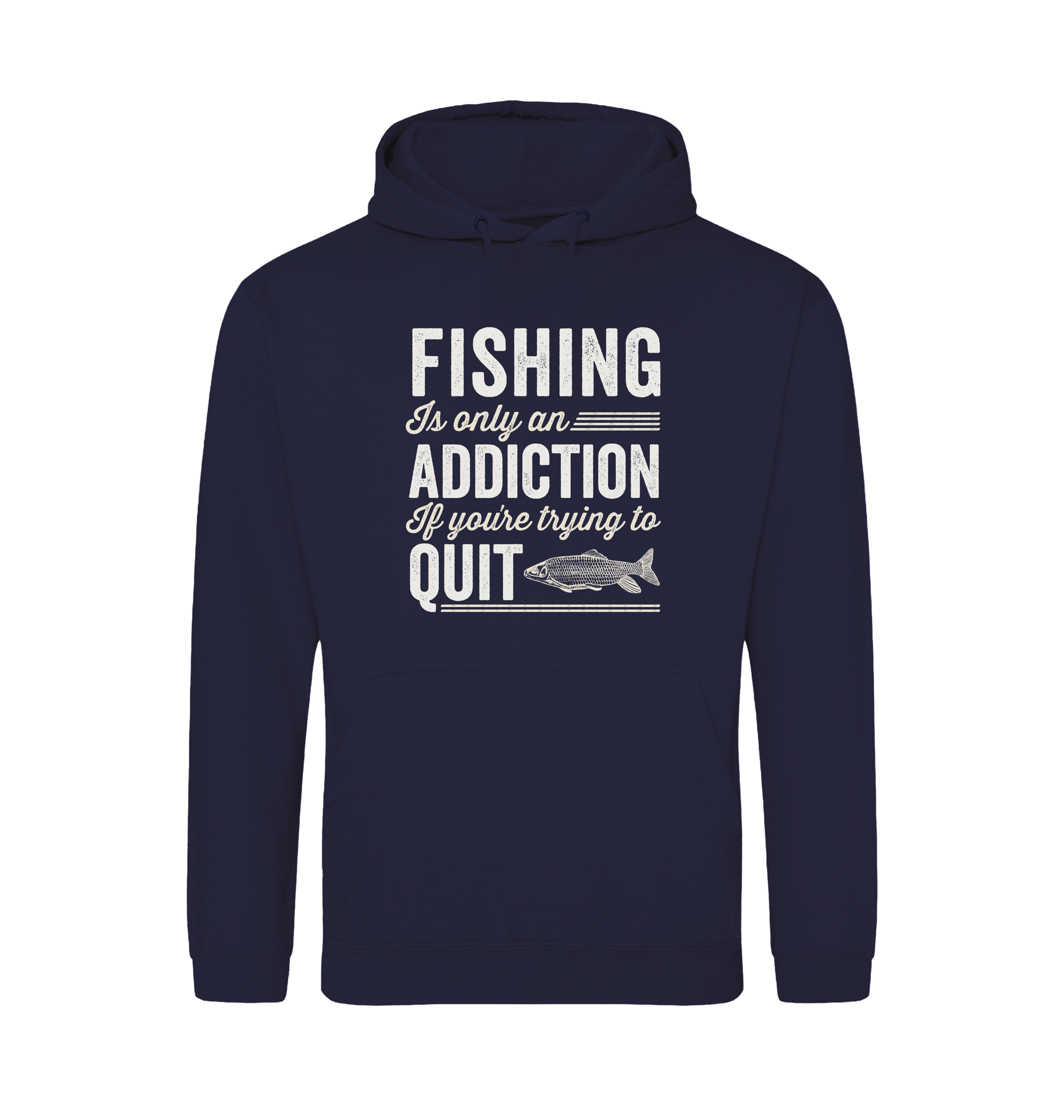 Oxford Navy Printed Hoody Front