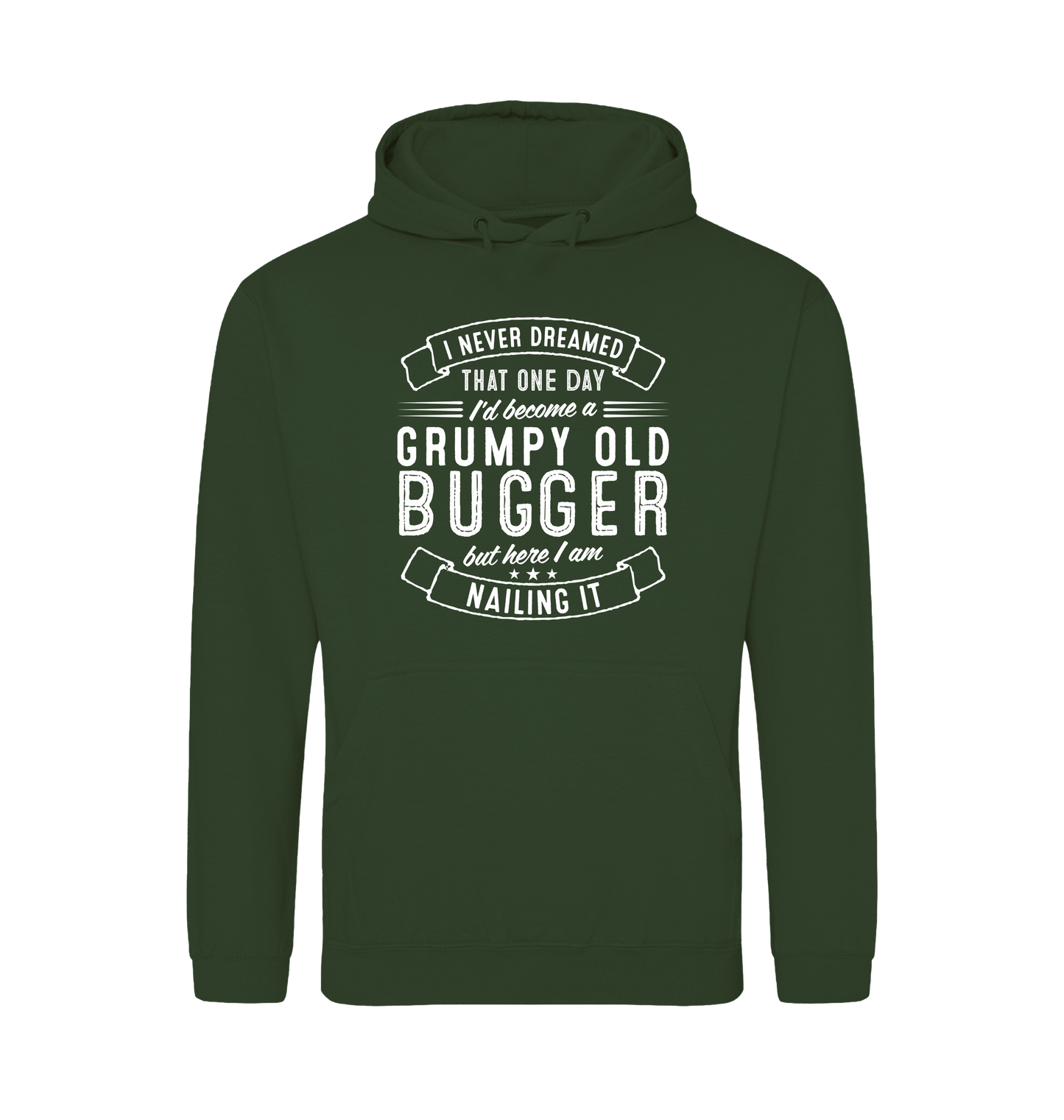 Forest Green Printed Hoody Front