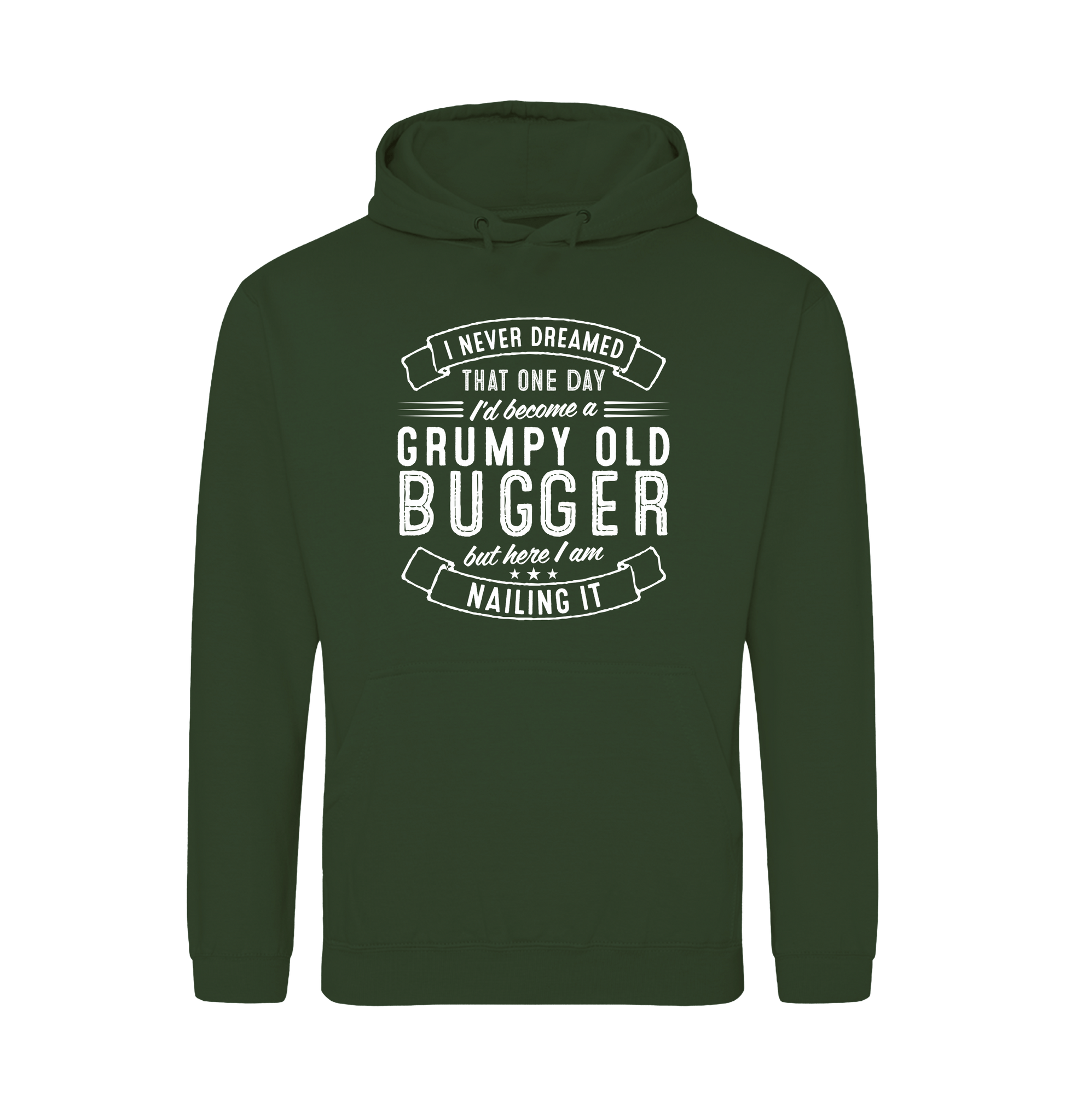 Forest Green Printed Hoody Front
