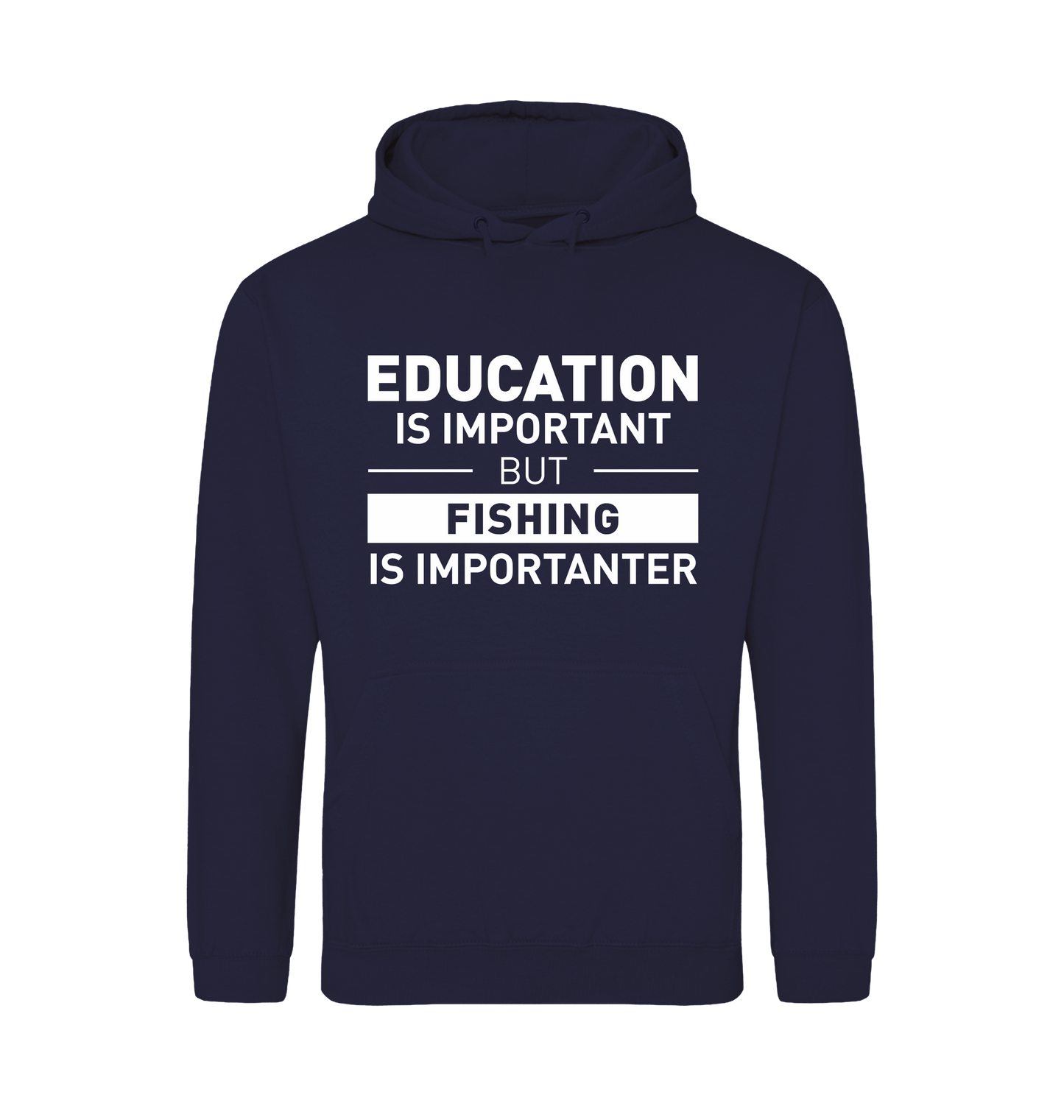 Oxford Navy Printed Hoody Front