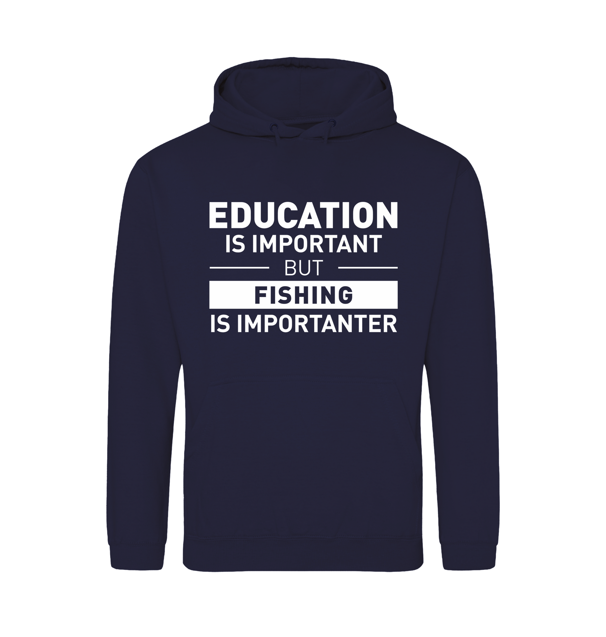 Oxford Navy Printed Hoody Front