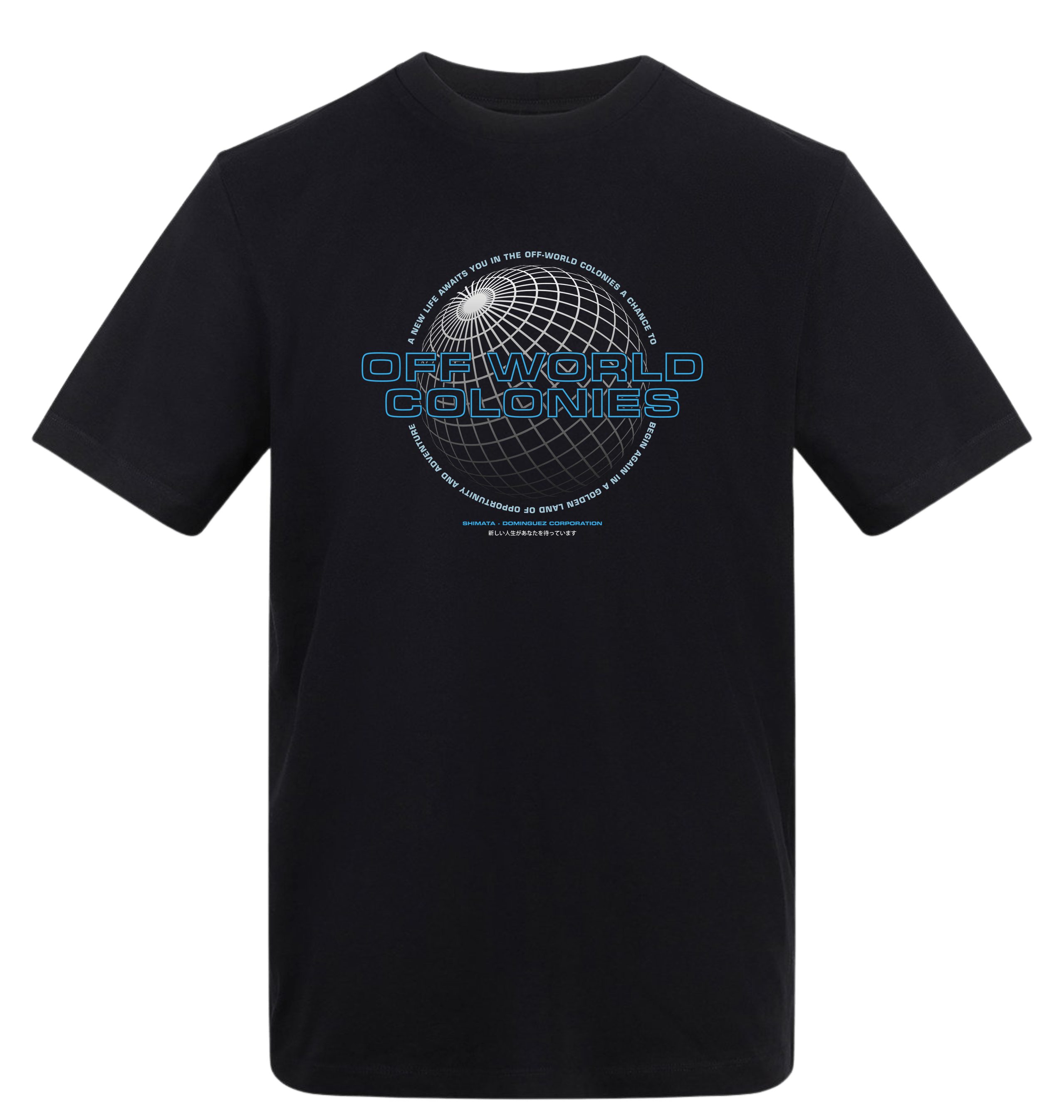 Deep Black Printed T-shirt Front