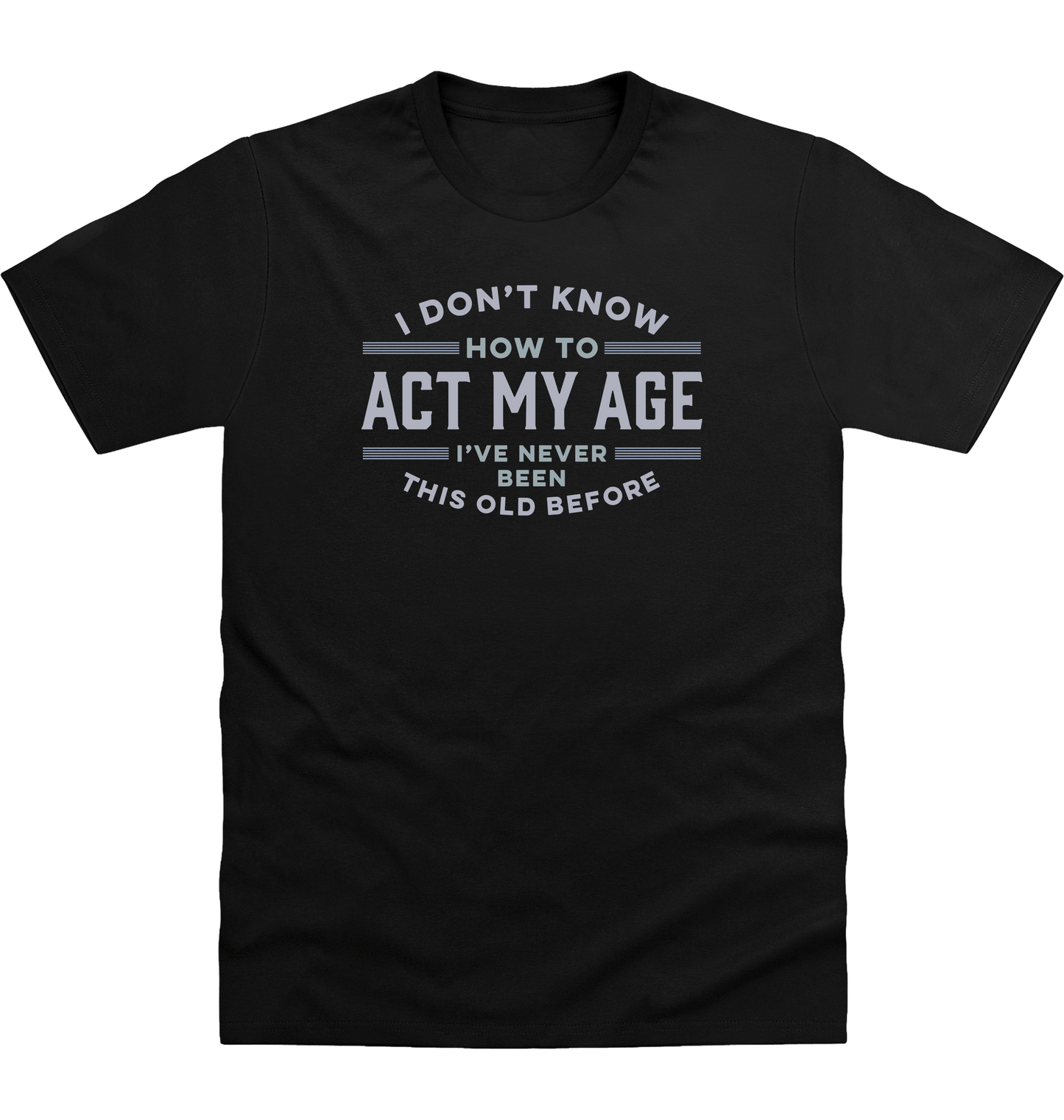 Deep Black Printed T-shirt Front