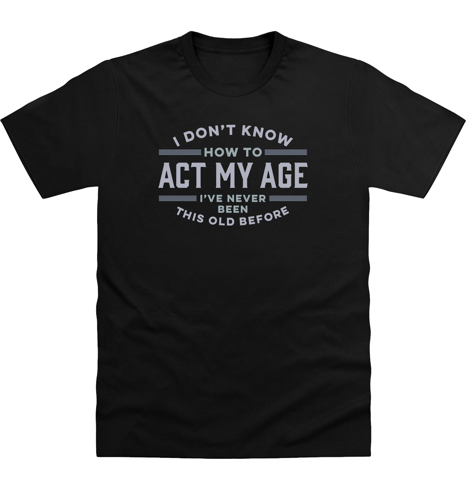 Deep Black Printed T-shirt Front