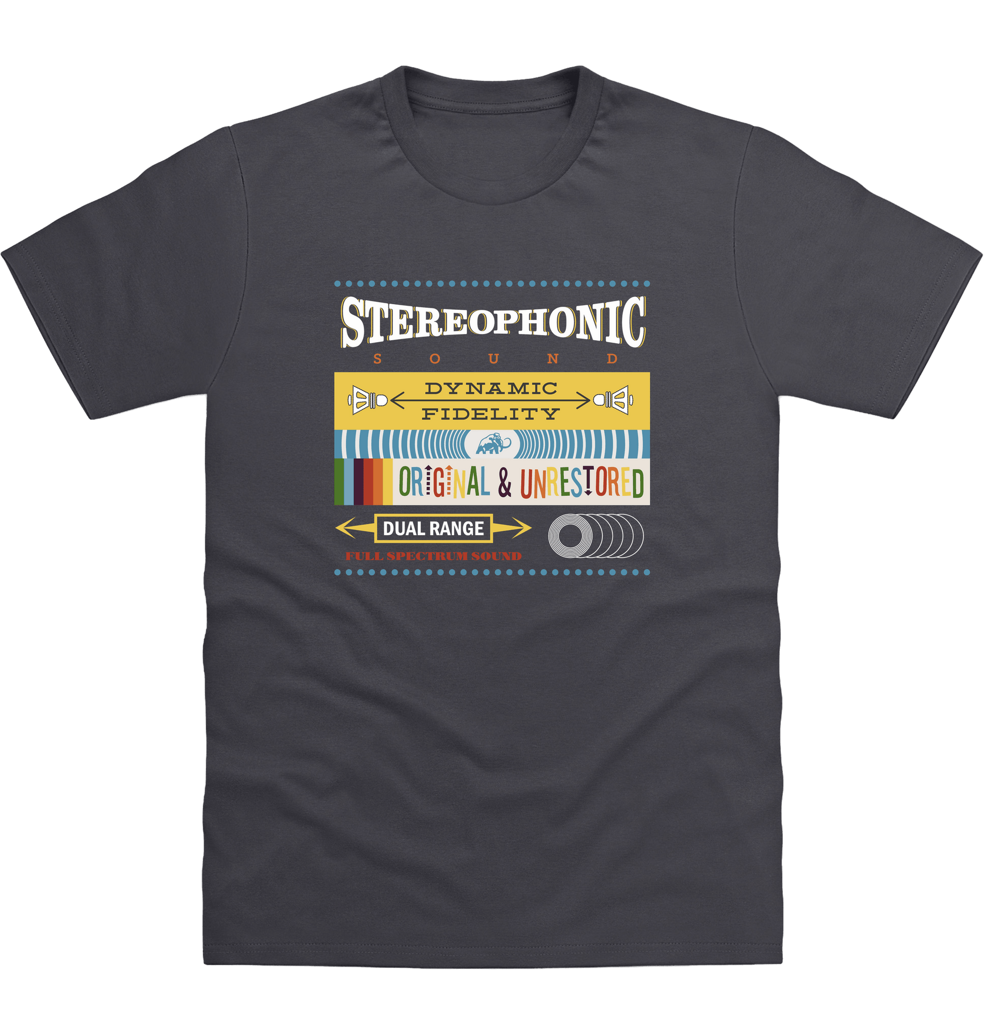 Solid Charcoal Printed T-shirt Front