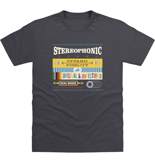 Solid Charcoal Printed T-shirt Front