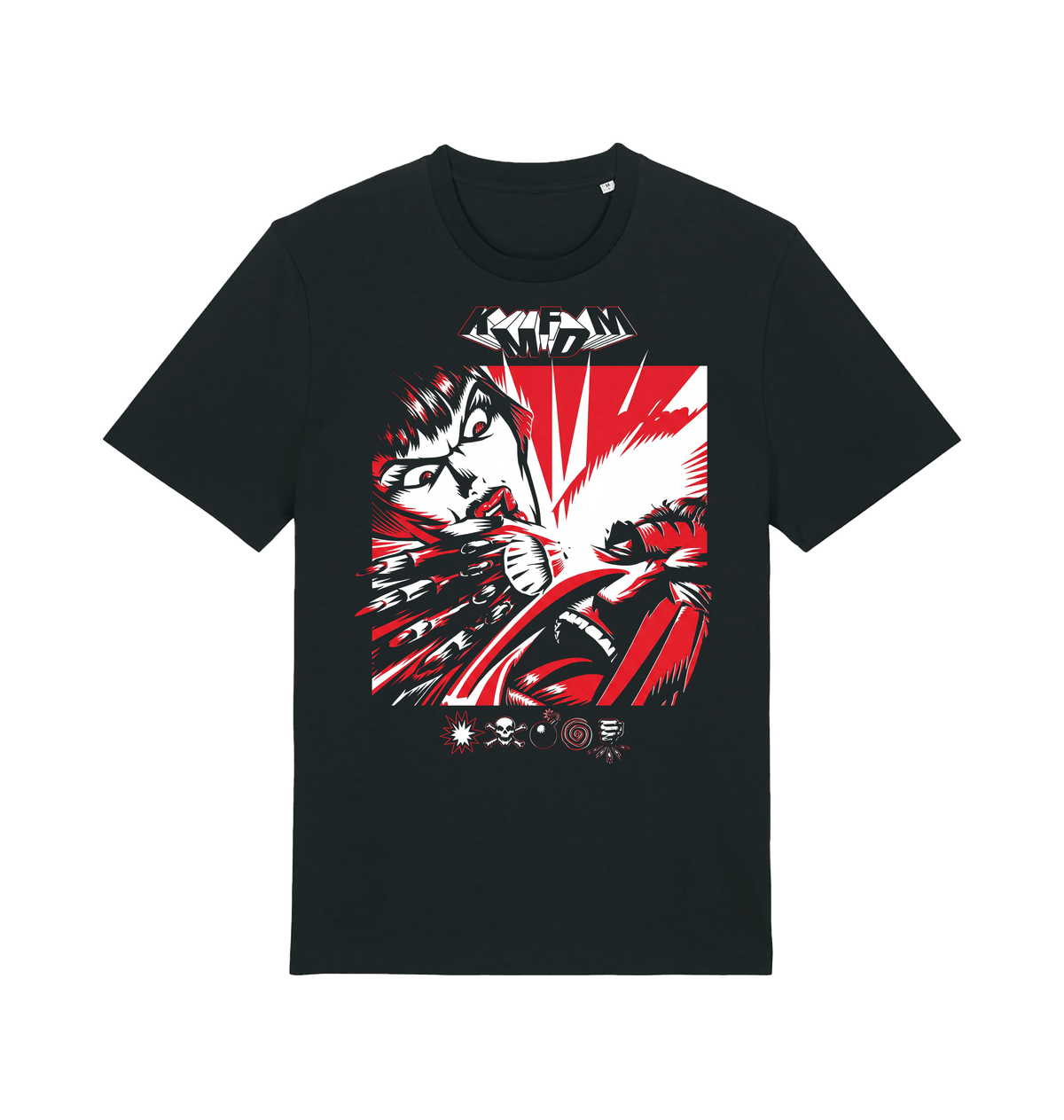 Black Printed T-shirt Front