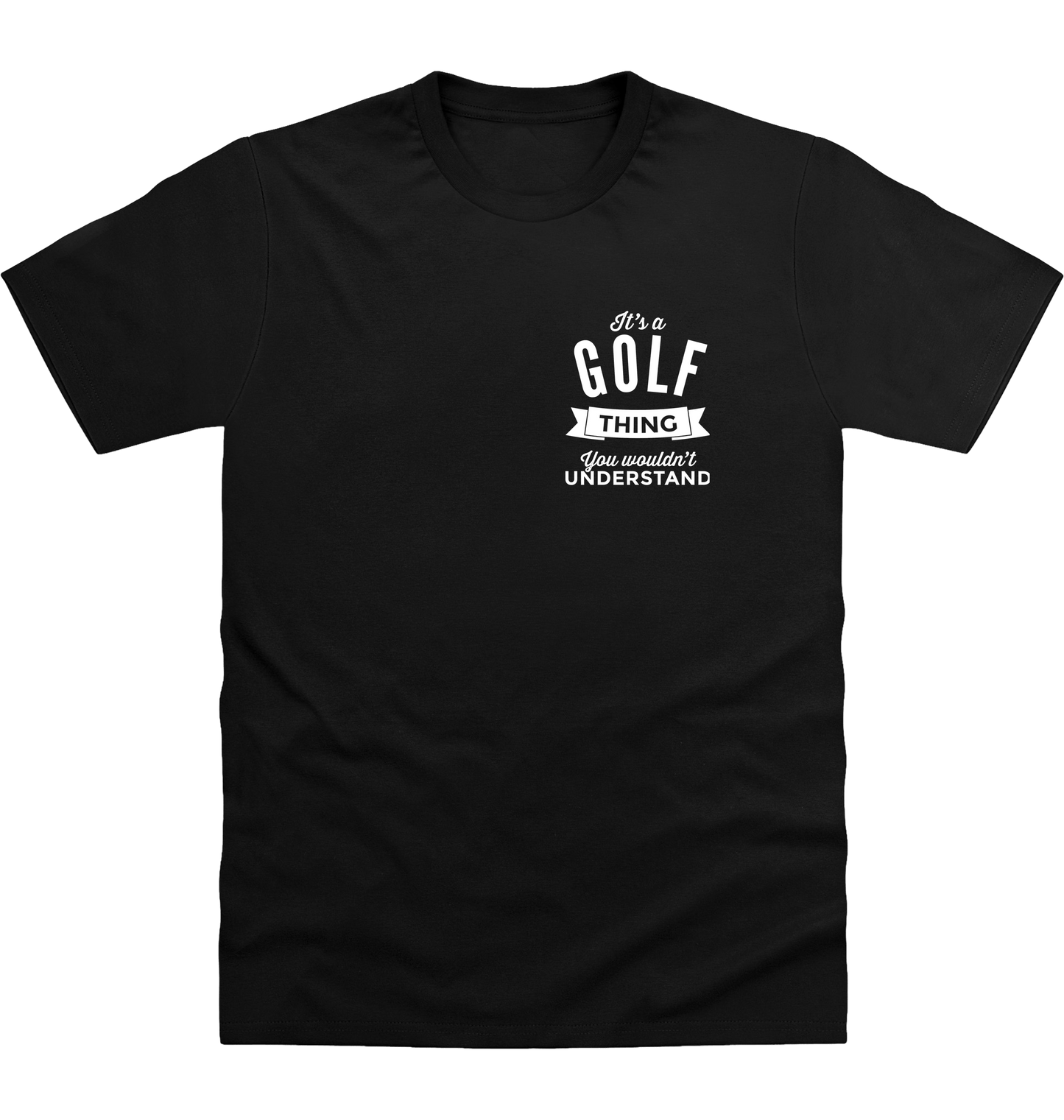 Deep Black Printed T-shirt Front