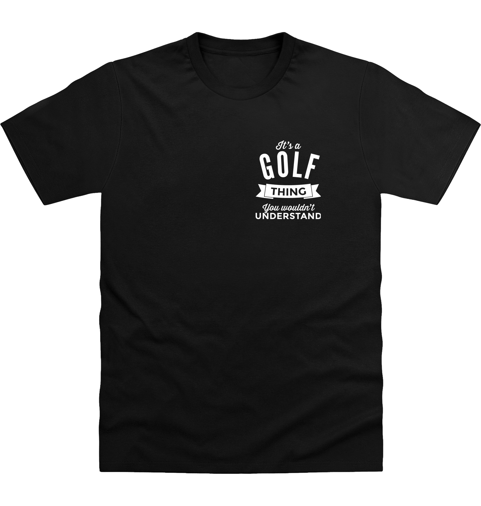 Deep Black Printed T-shirt Front