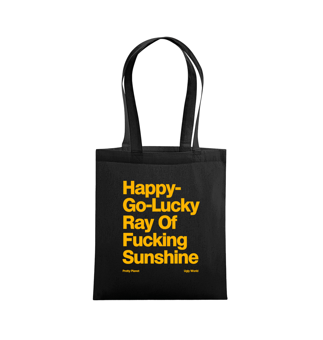 Black Printed Bag Front