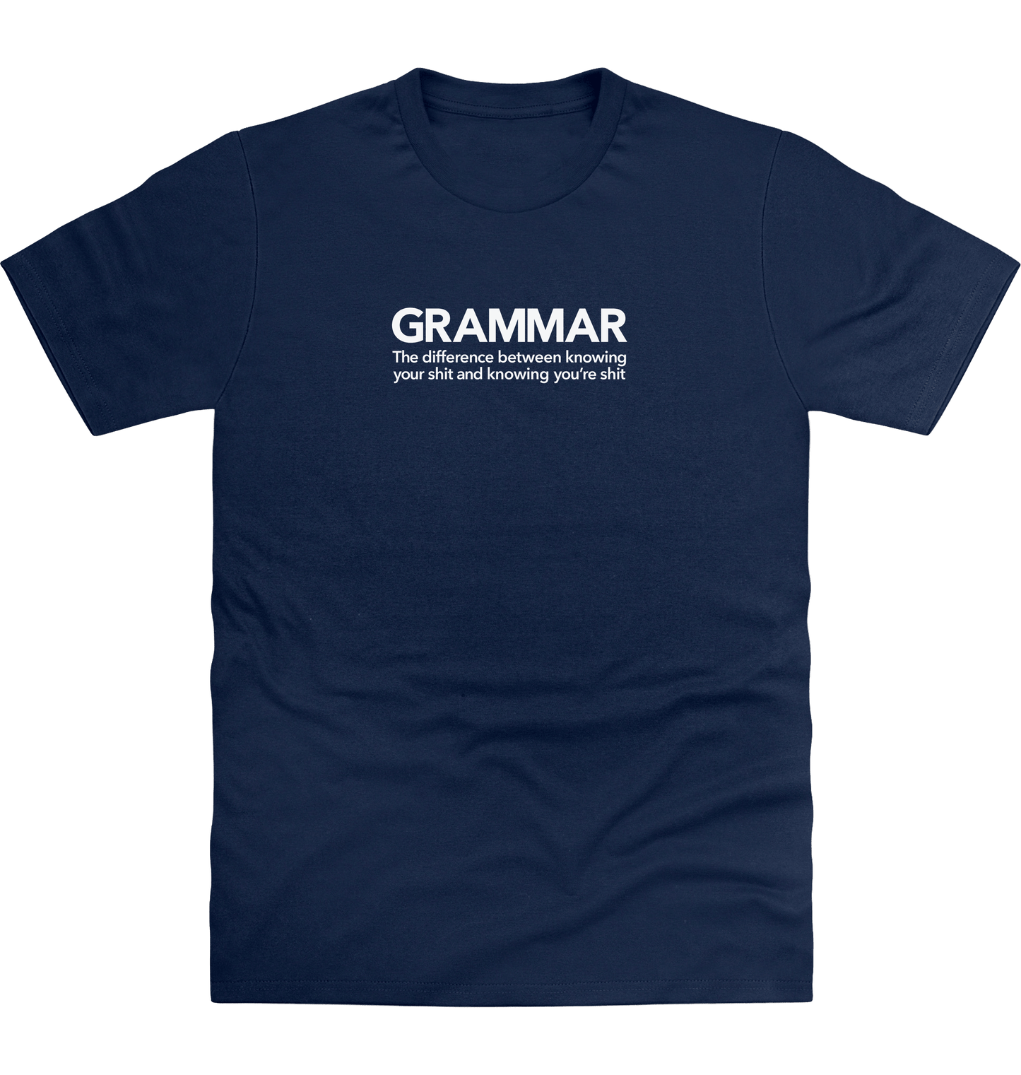 New French Navy Printed T-shirt Front