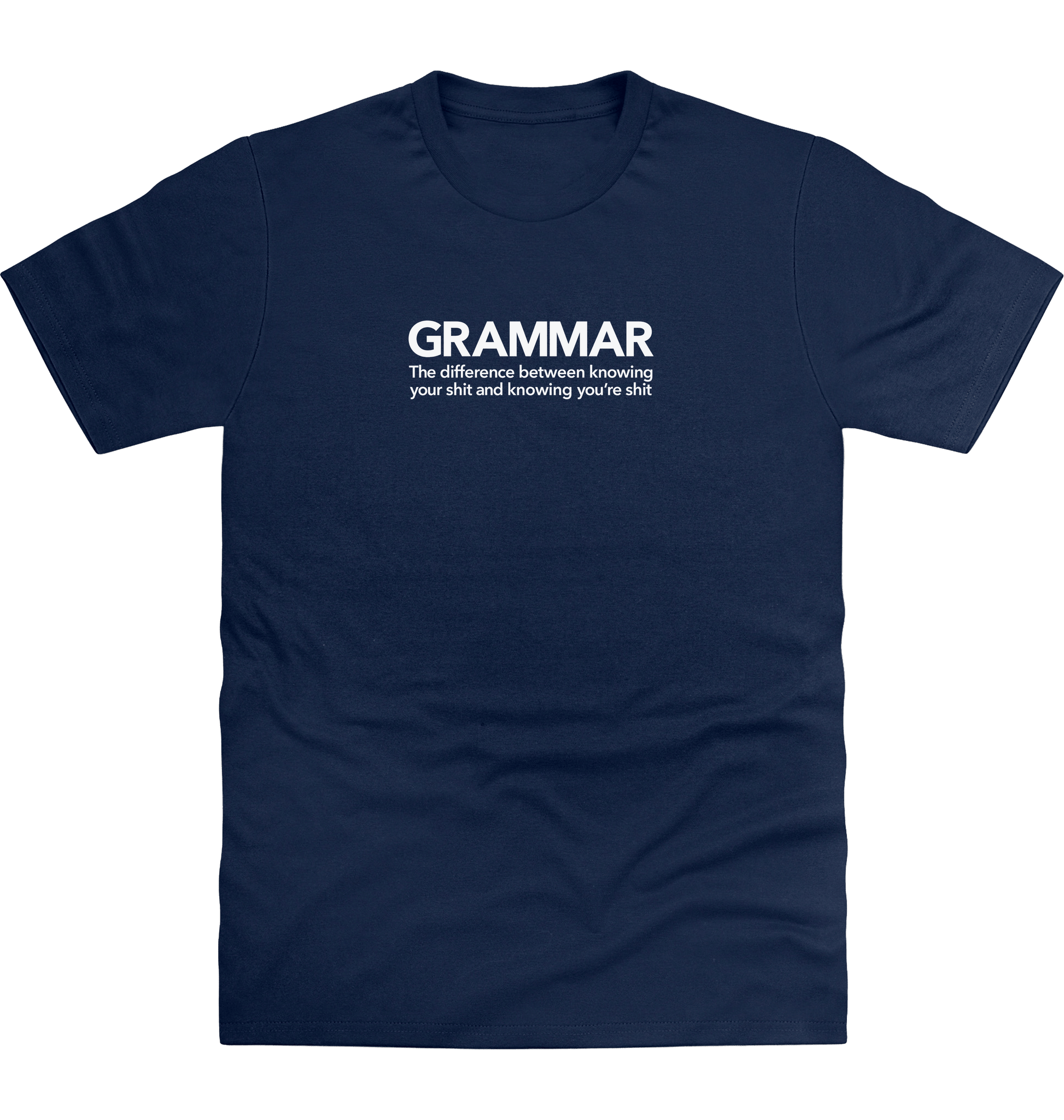 New French Navy Printed T-shirt Front