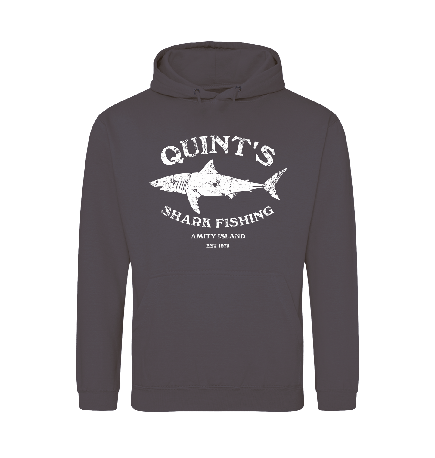 Shark Grey Printed Hoody Front