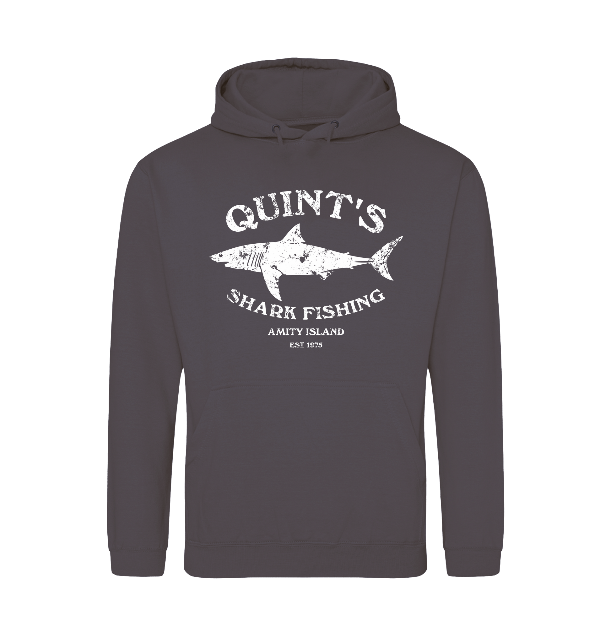 Shark Grey Printed Hoody Front