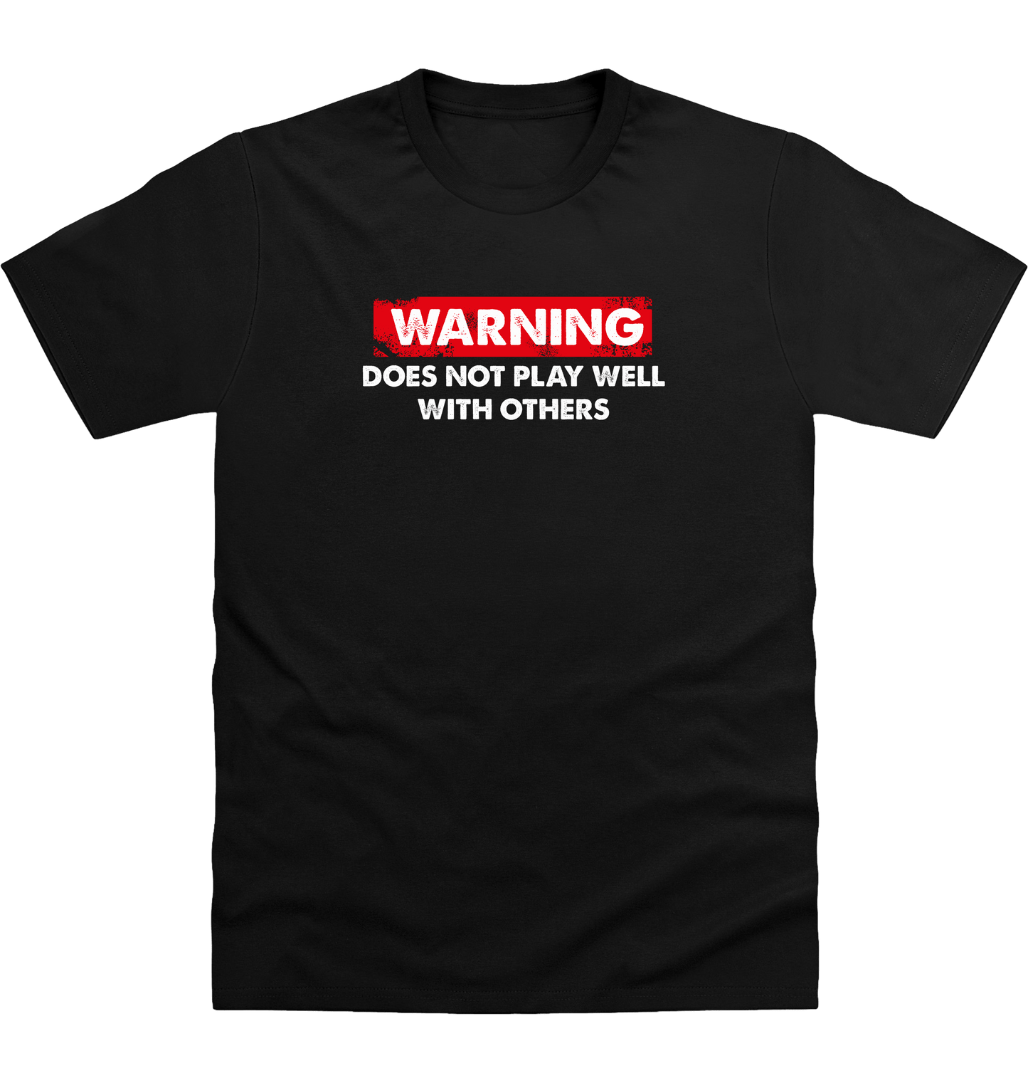 Deep Black Printed T-shirt Front