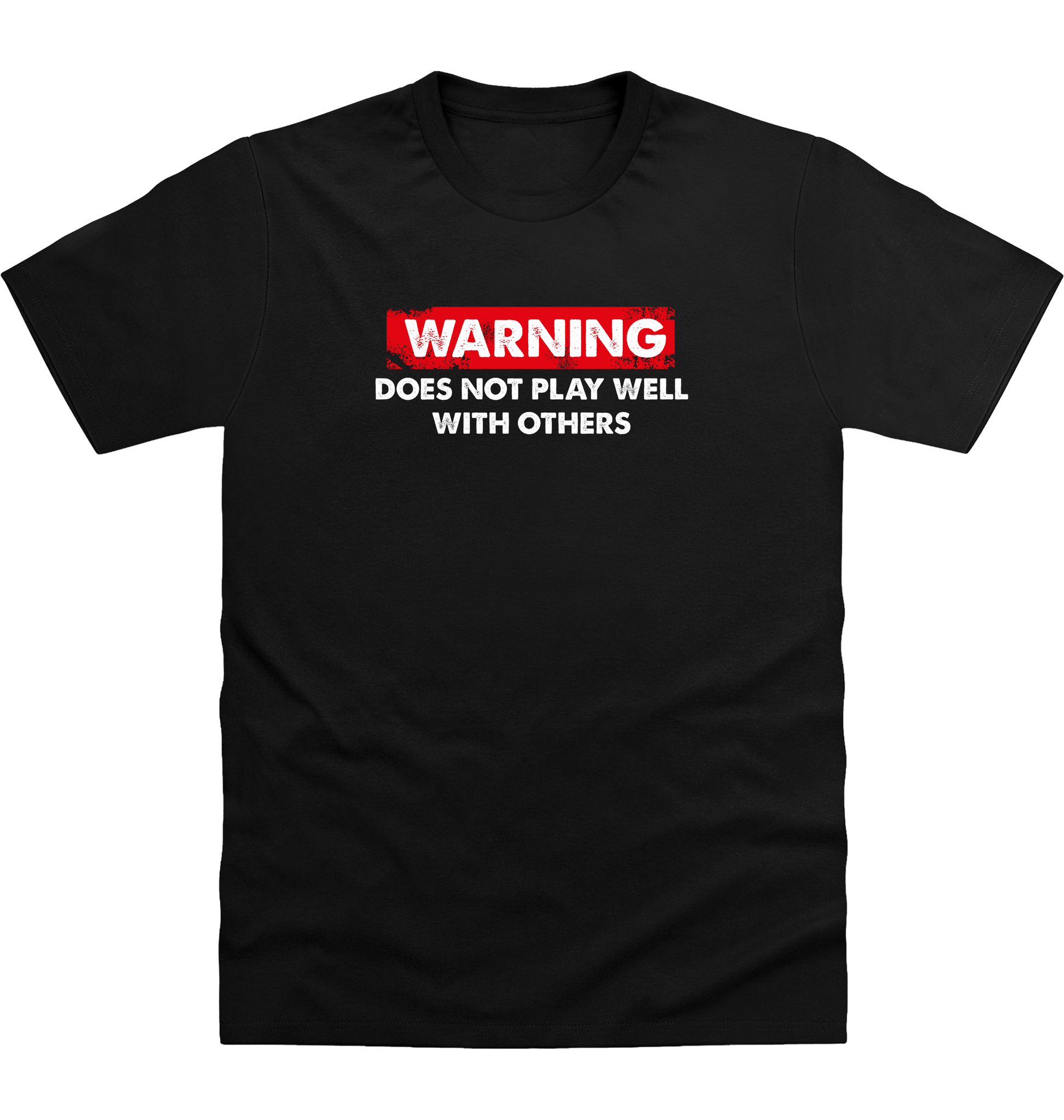 Deep Black Printed T-shirt Front