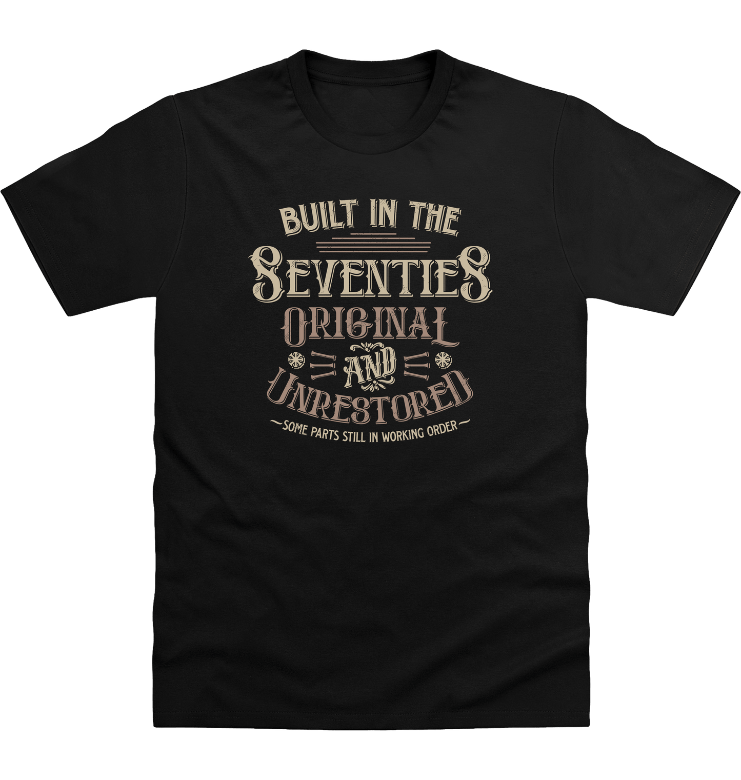 Deep Black Printed T-shirt Front
