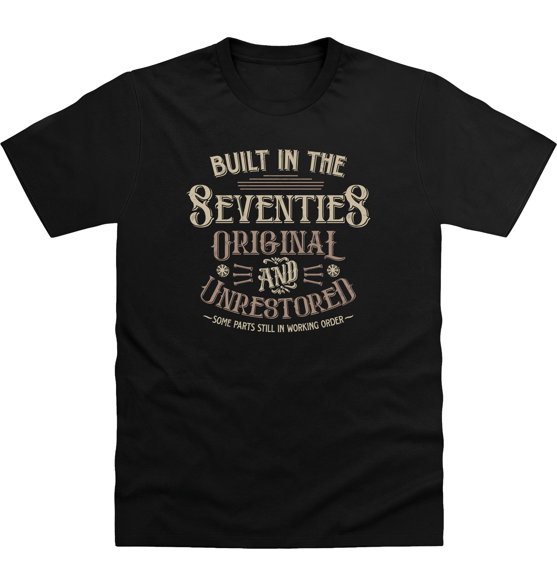 Deep Black Printed T-shirt Front