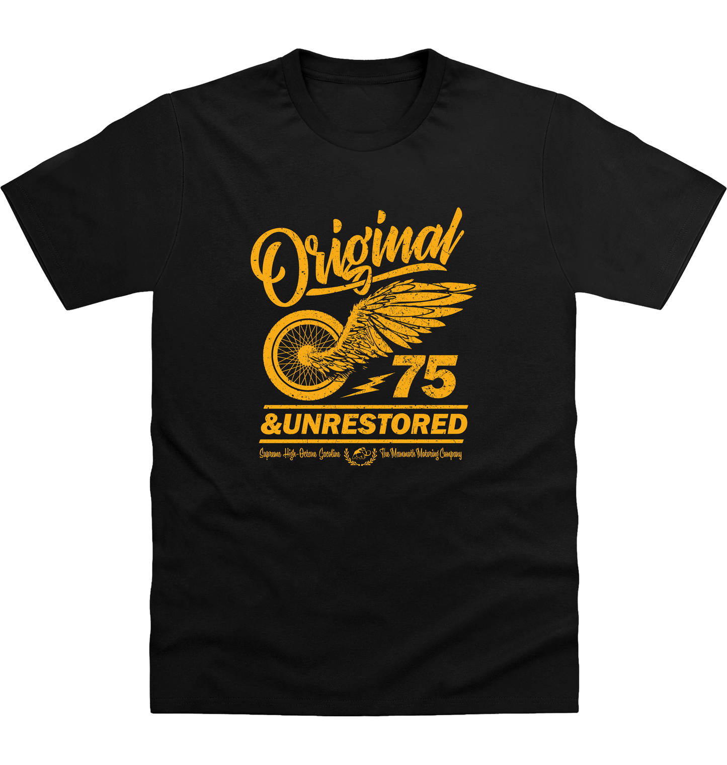 Deep Black Printed T-shirt Front