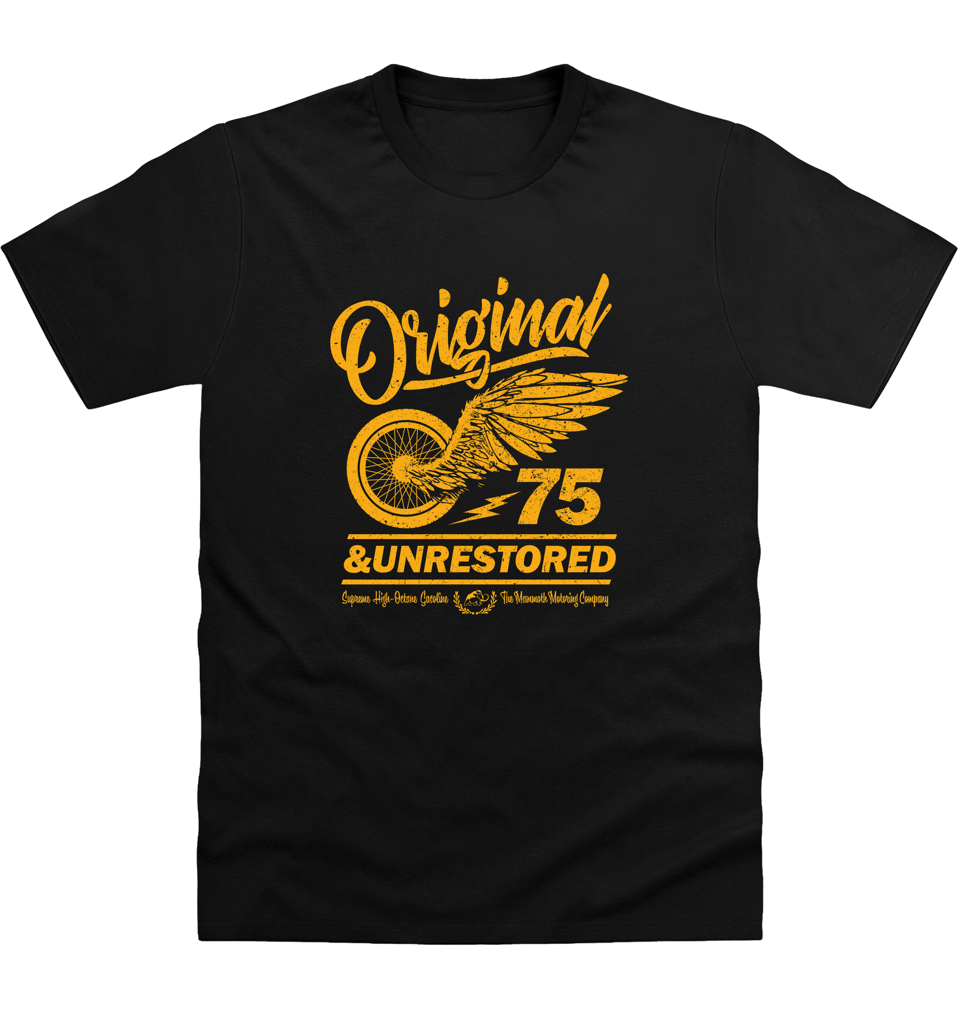 Deep Black Printed T-shirt Front