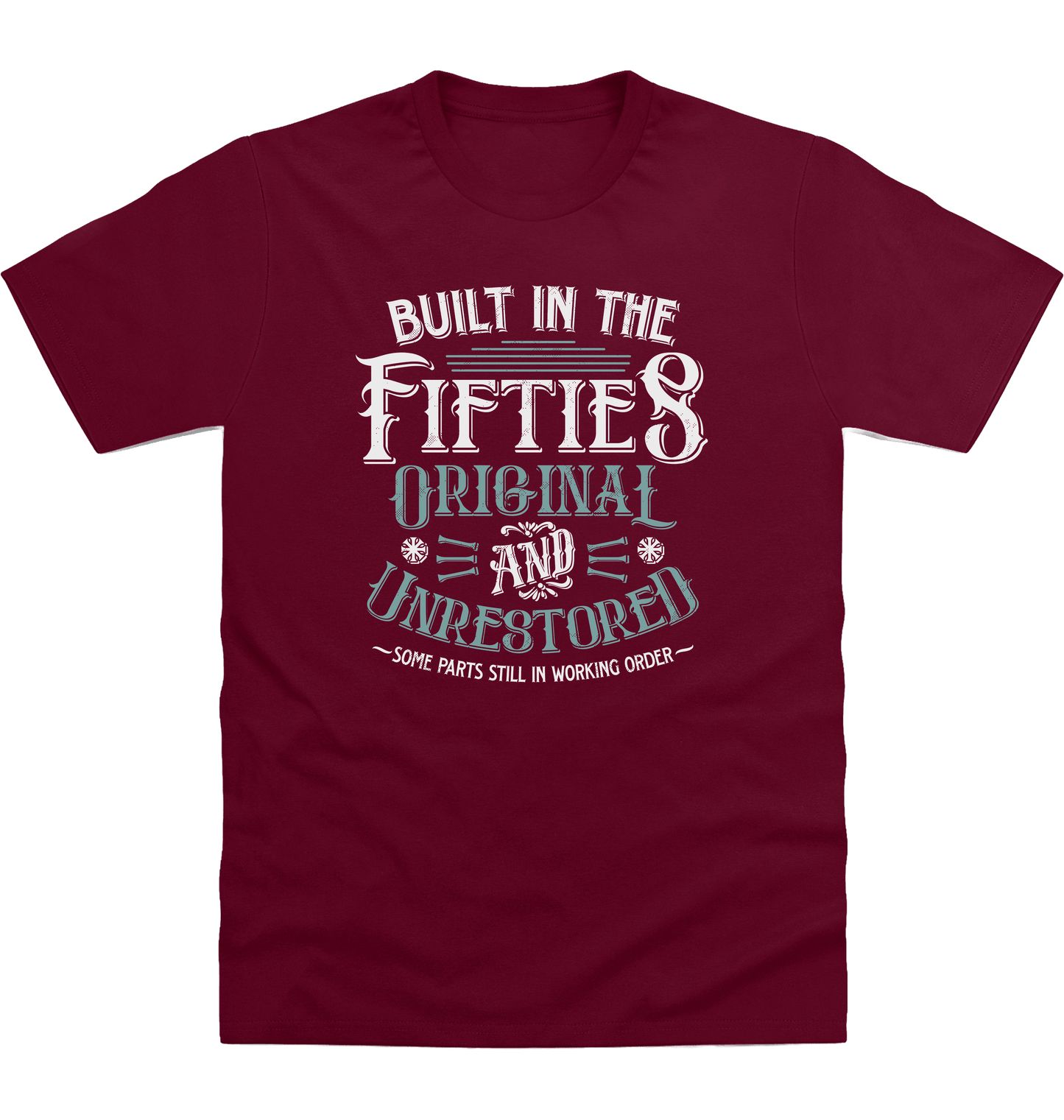 Burgundy Printed T-shirt Front