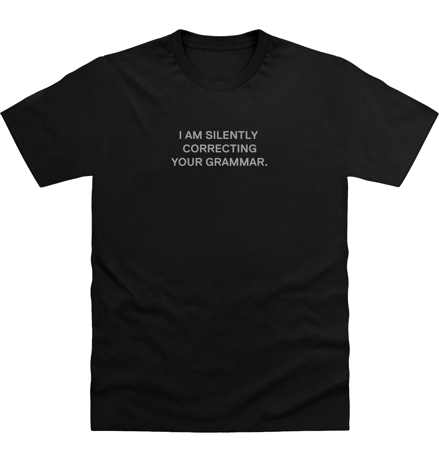 Deep Black Printed T-shirt Front