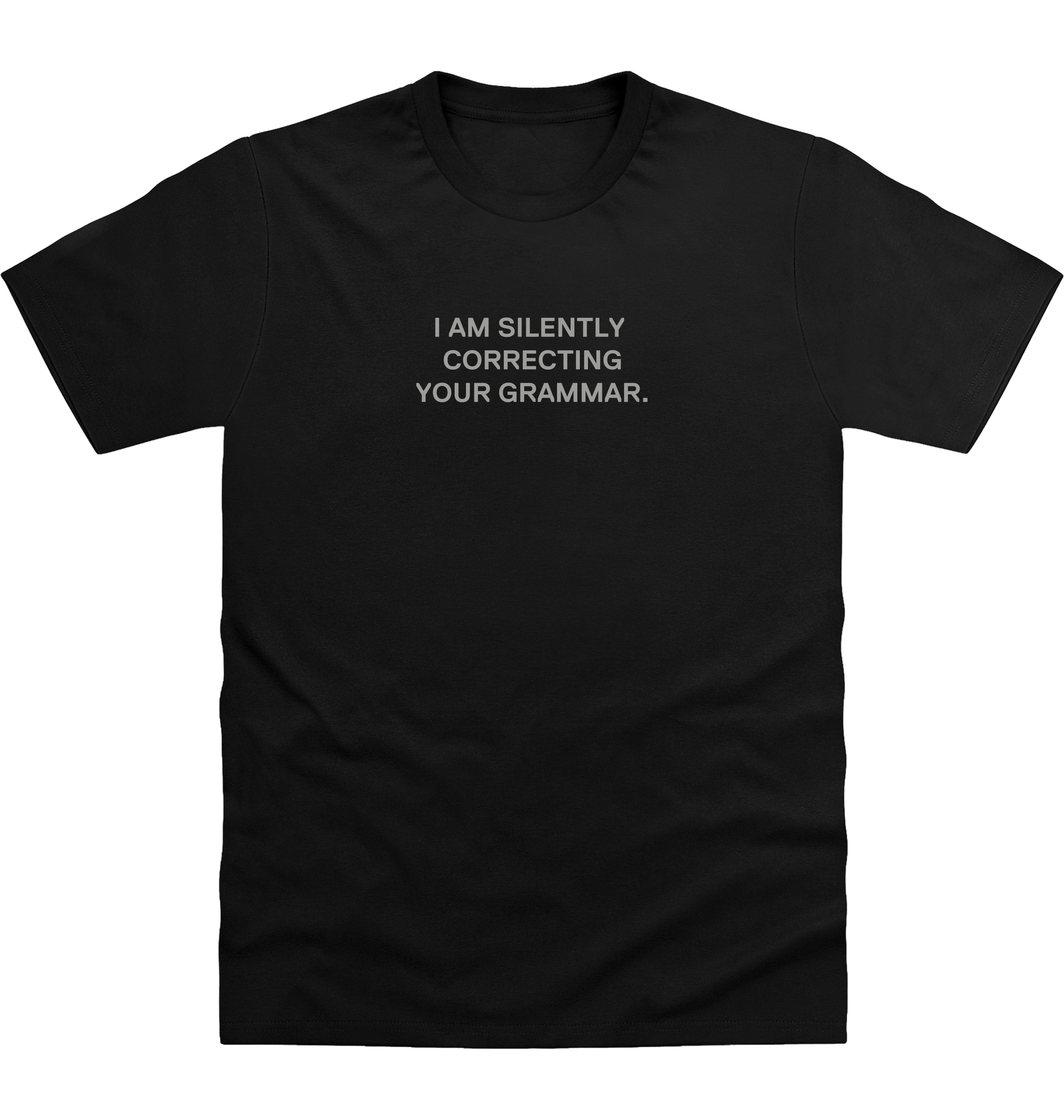 Deep Black Printed T-shirt Front