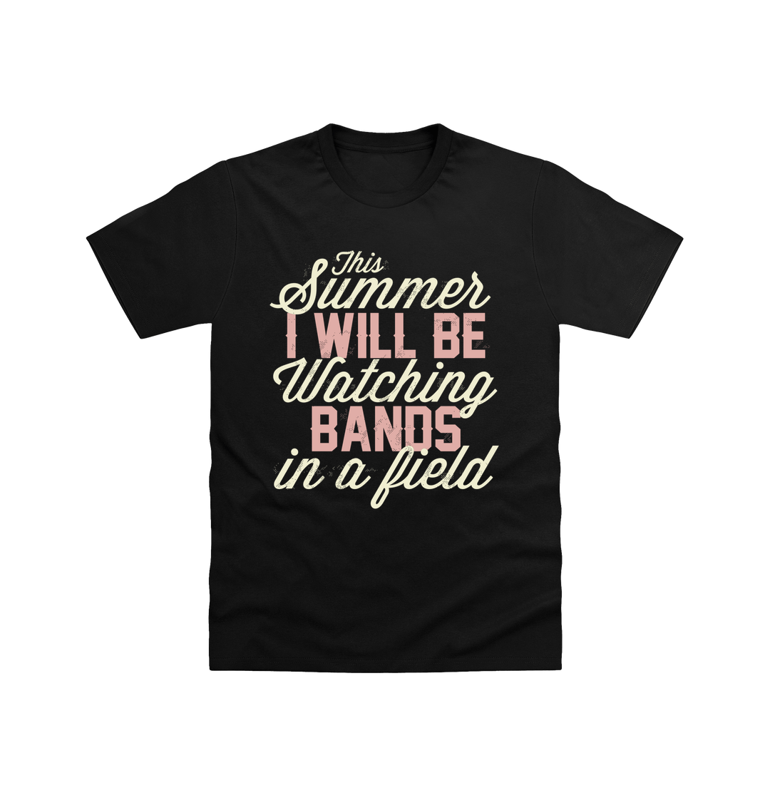 Black Printed T-shirt Front