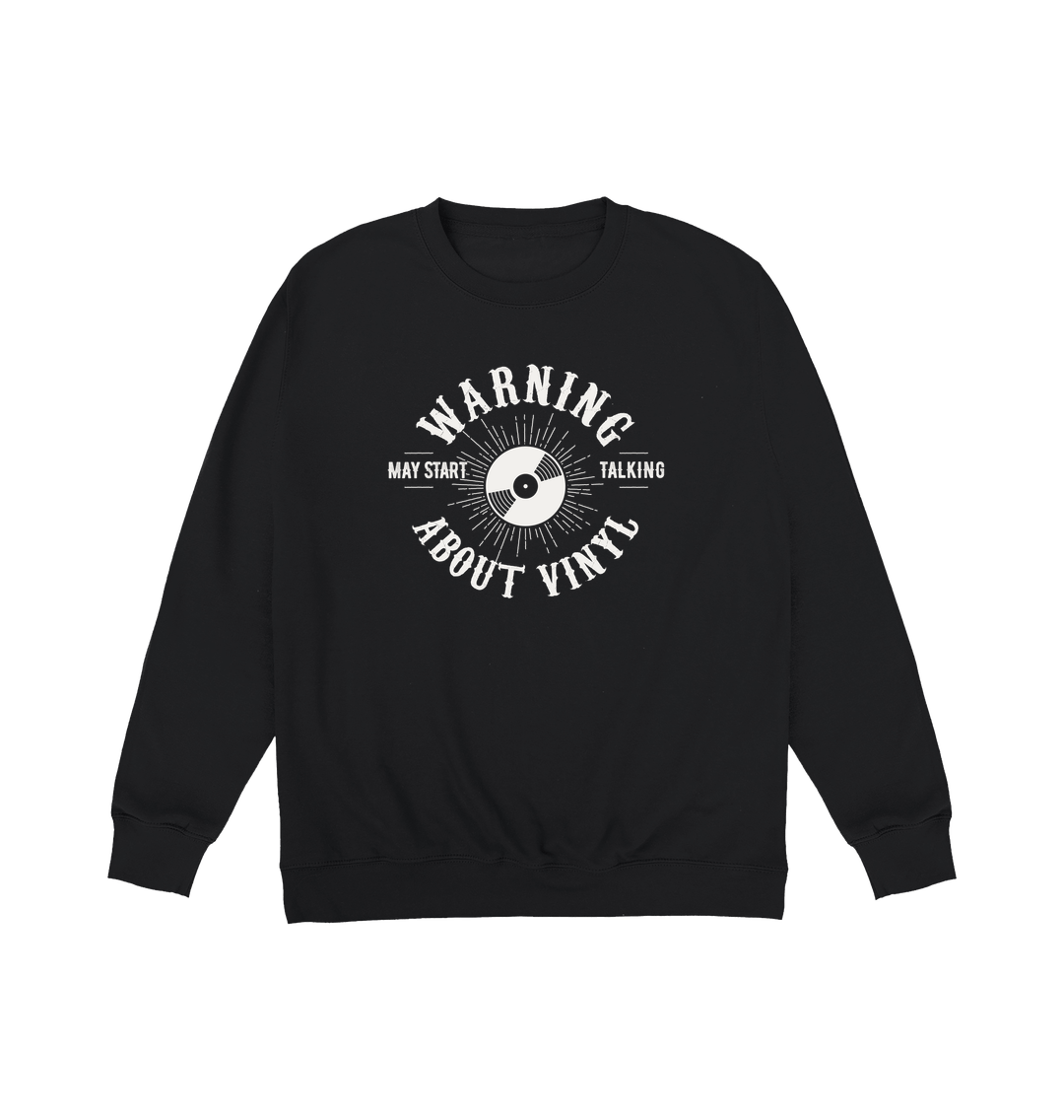 Jet Black Printed Sweater Front