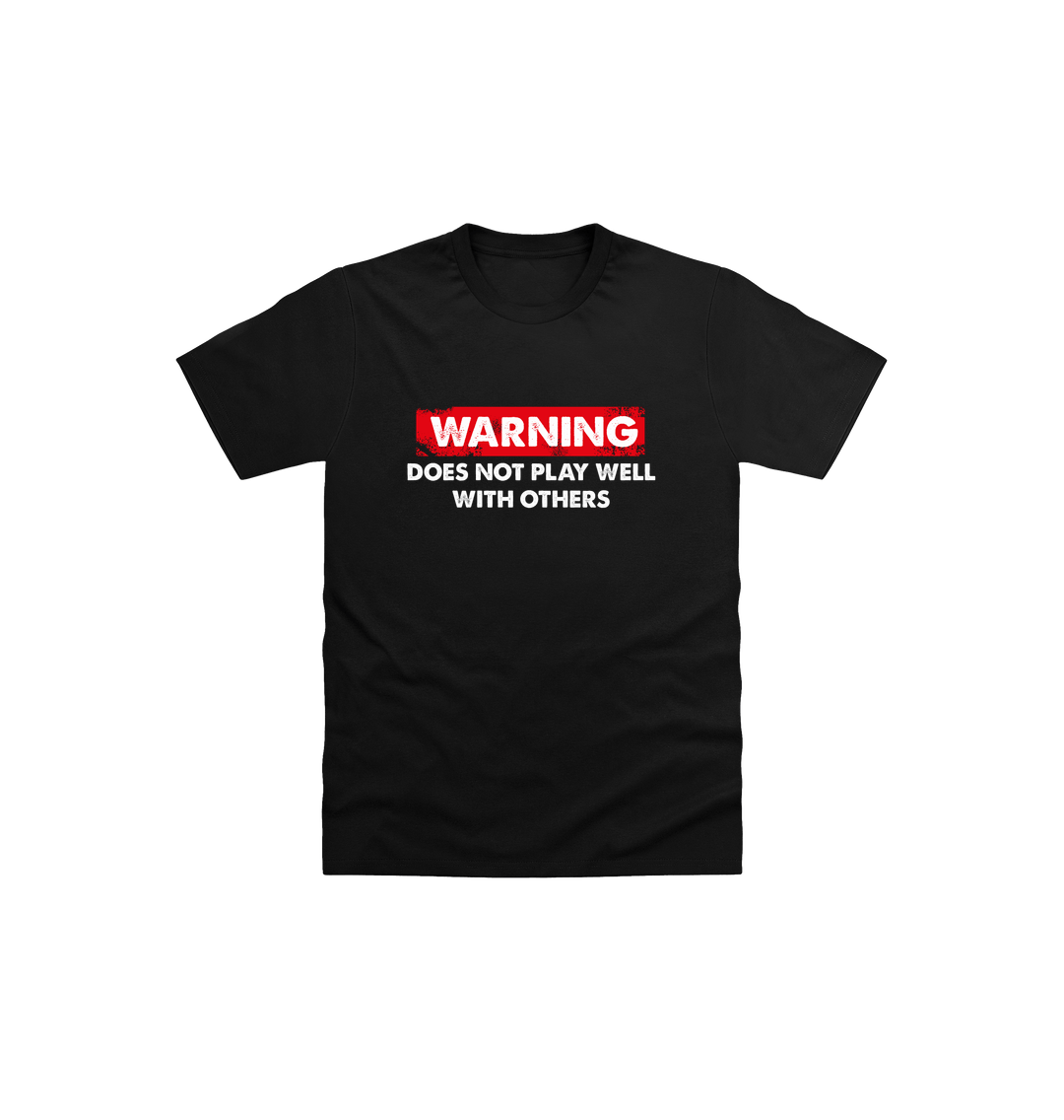 Black Printed Kids T-Shirt Front